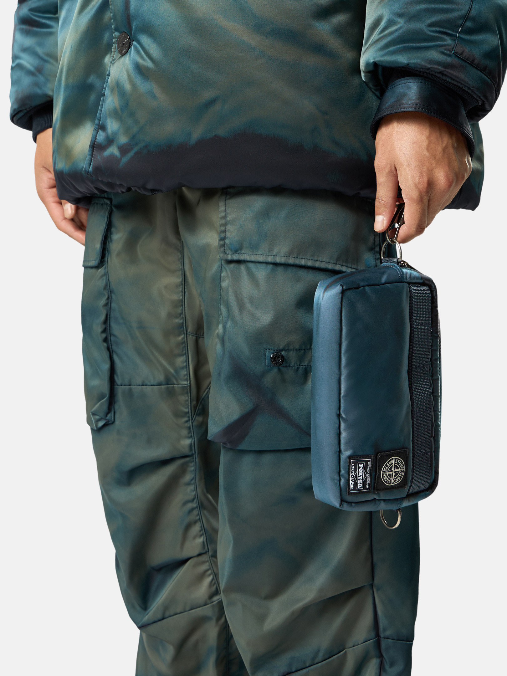 Stone × PORTER｜ Nylon Twill Pouch STONE ISLAND x PORTER 90th