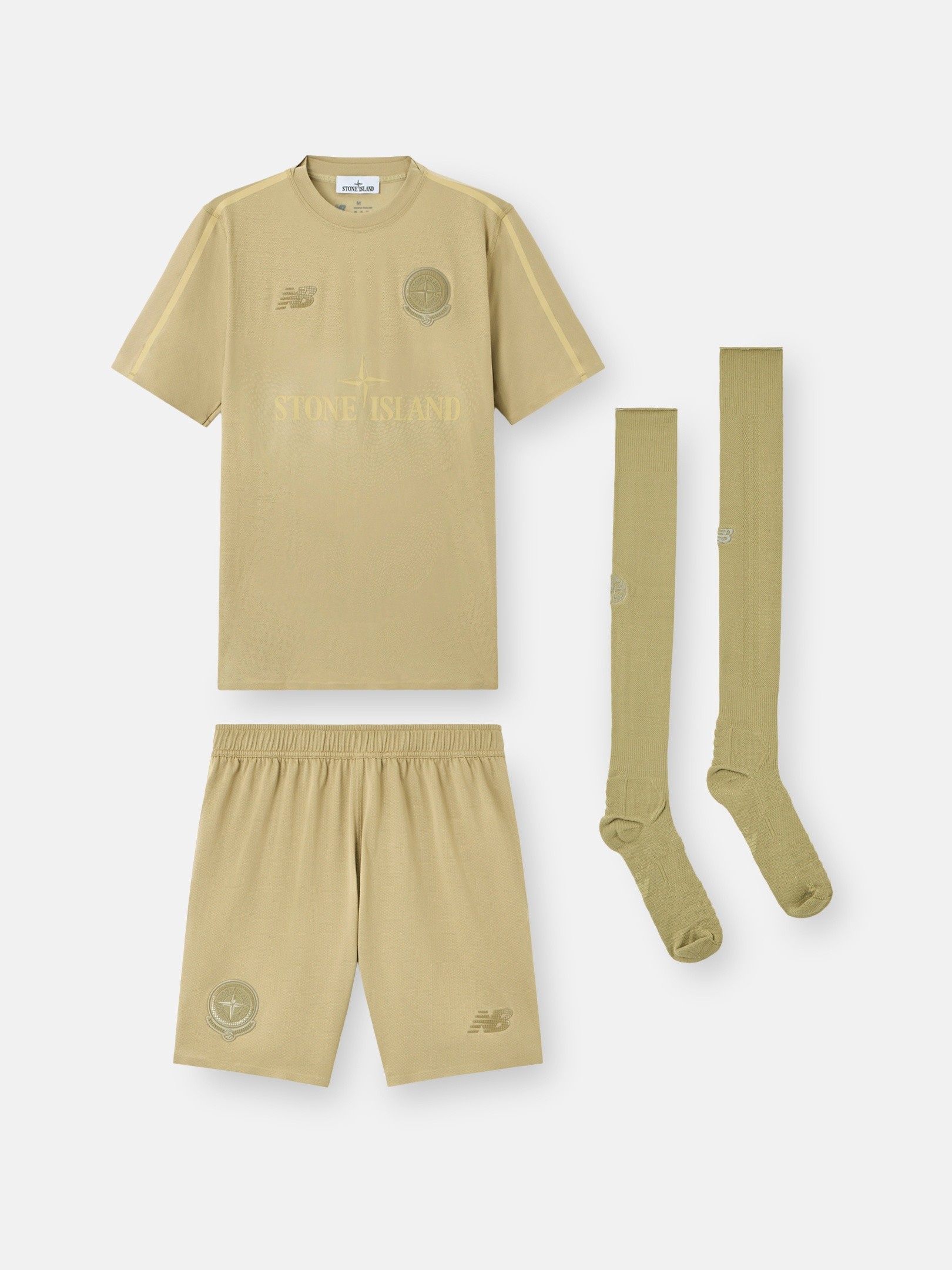 Beige Set of jersey, shorts, and socks STONE ISLAND | NEW BALANCE