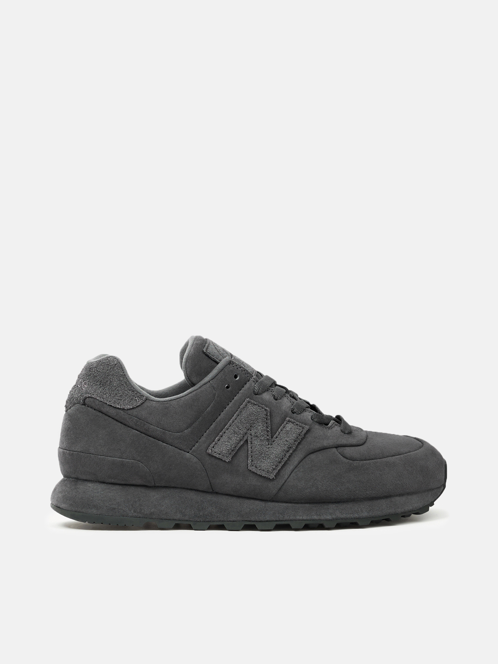 Dark Grey Low-top sneaker with suede construction STONE