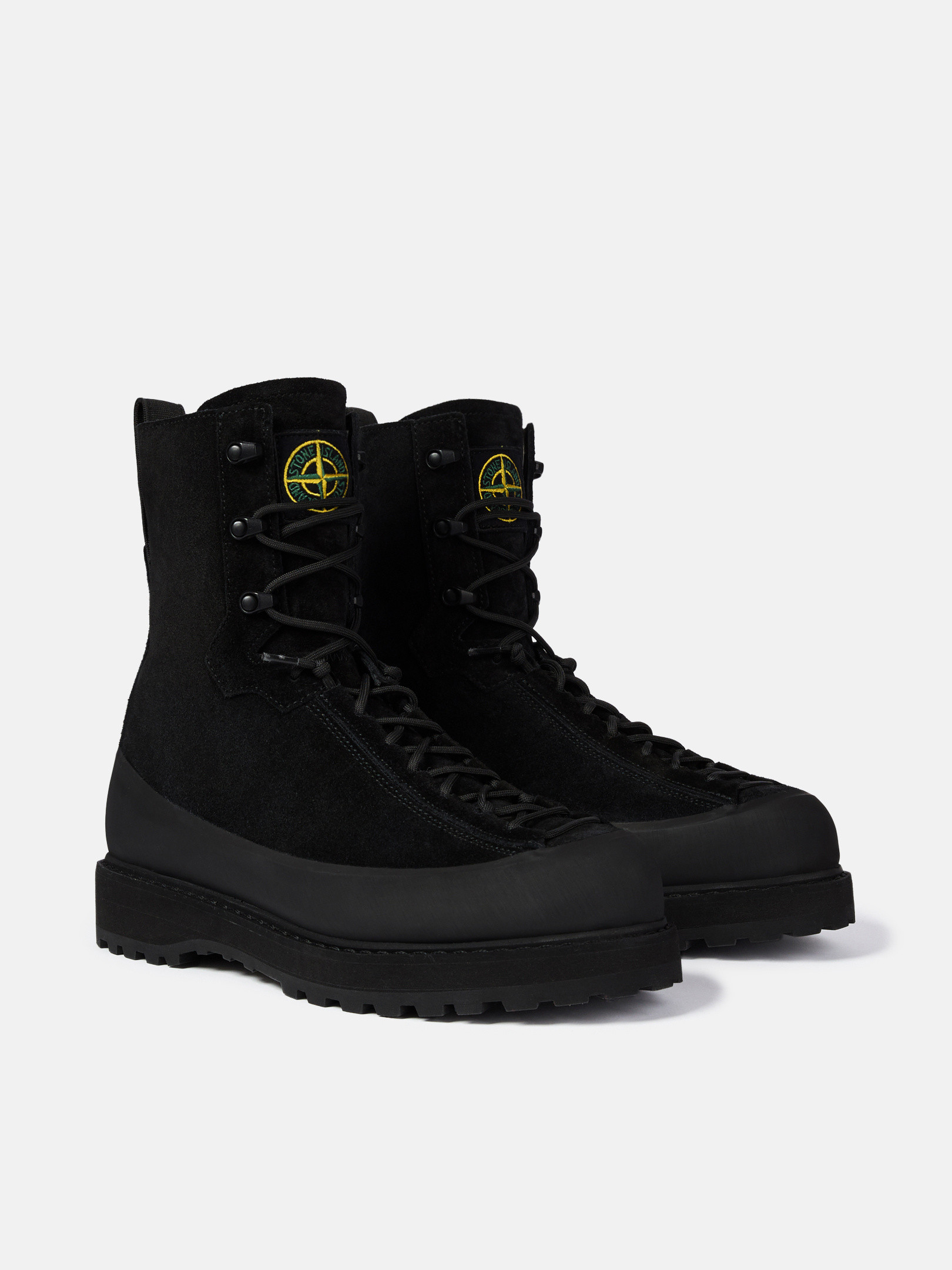 ストーンアイランド　ヴィンテージハイカット　シューズ　ブラック STONE ISLAND(ストーンアイランド) スニーカー77FWS0202