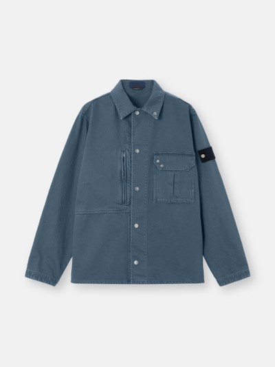 Indigo Comfort-fit overshirt with pockets 1200001 LIGHT BULL DENIM