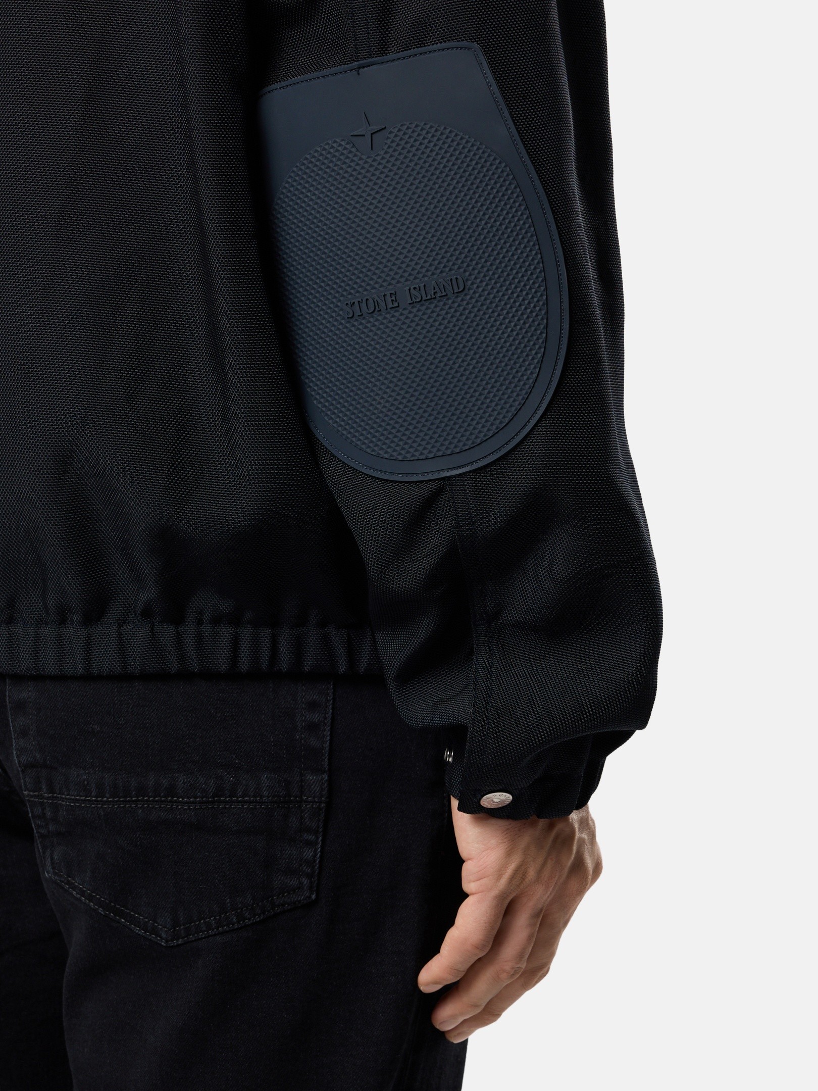 Navy Blue Coach jacket with anti-drop 4100002 DENSE OXFORD NYLON 