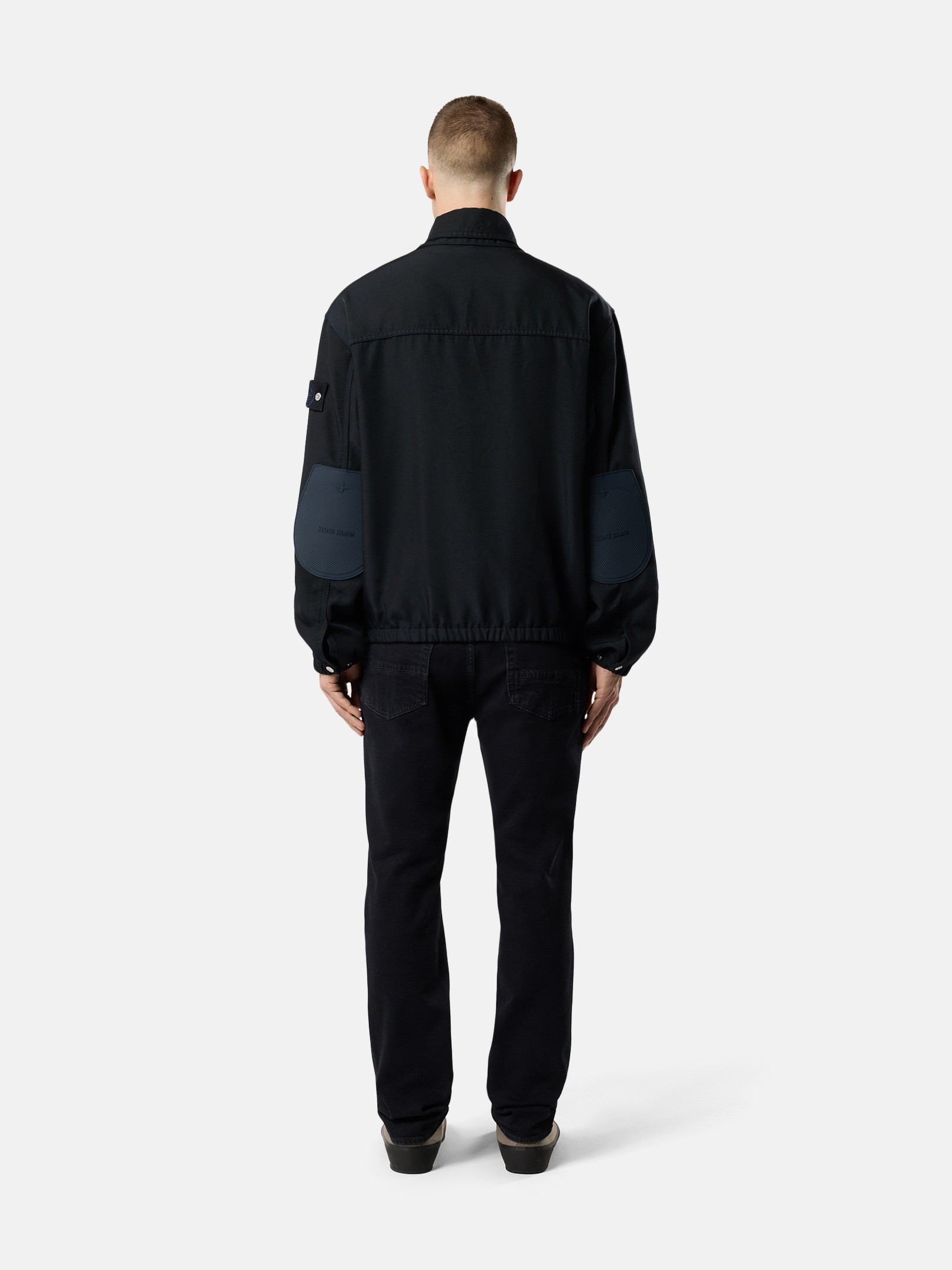 Navy Blue Coach jacket with anti-drop 4100002 DENSE OXFORD NYLON 