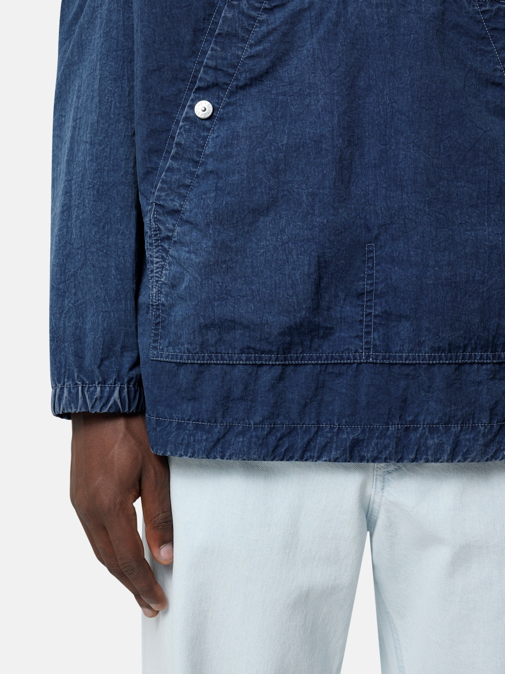 Indigo Hooded anorak with anti-drop 4100005 HOLLOW FIBRE NYLON 