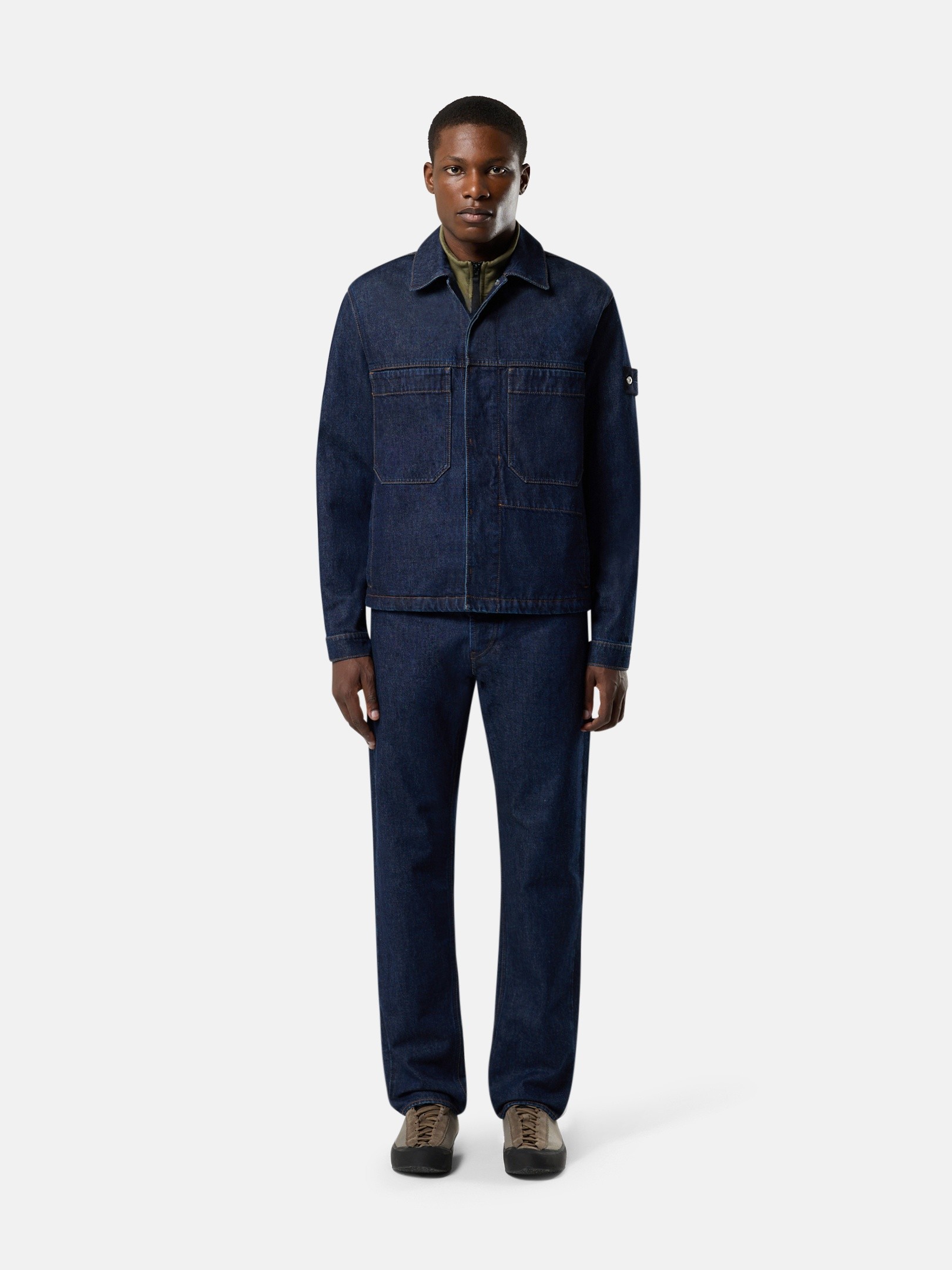 ブルーリンス コーチジャケット ボタン開閉 4100006 INDIGO DENIM