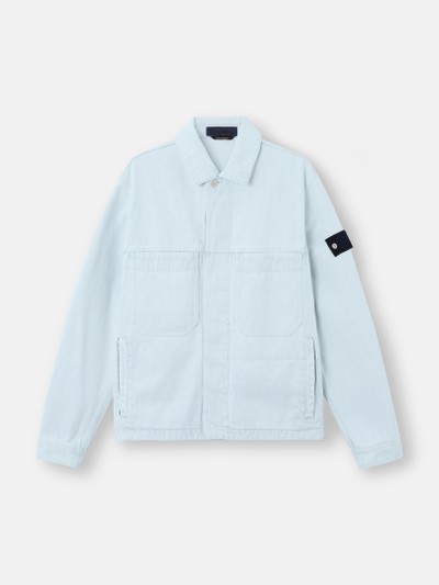 Blue Extra Bleach Coach jacket with pockets 4100006 INDIGO DENIM