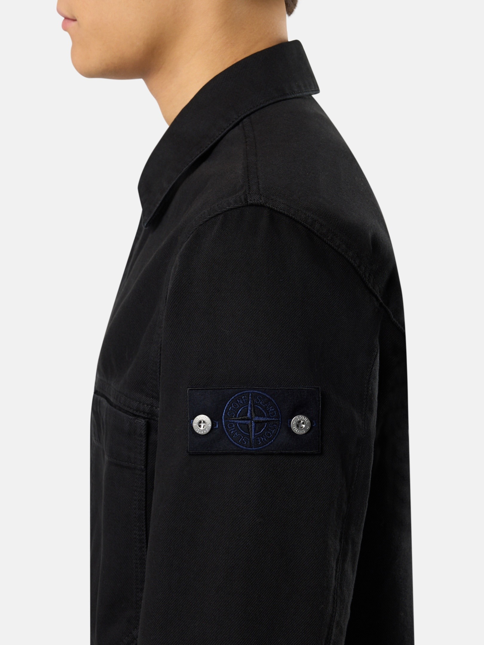 Black Coach jacket with anti-drop 4100006 LIGHT BULL DENIM-TC 