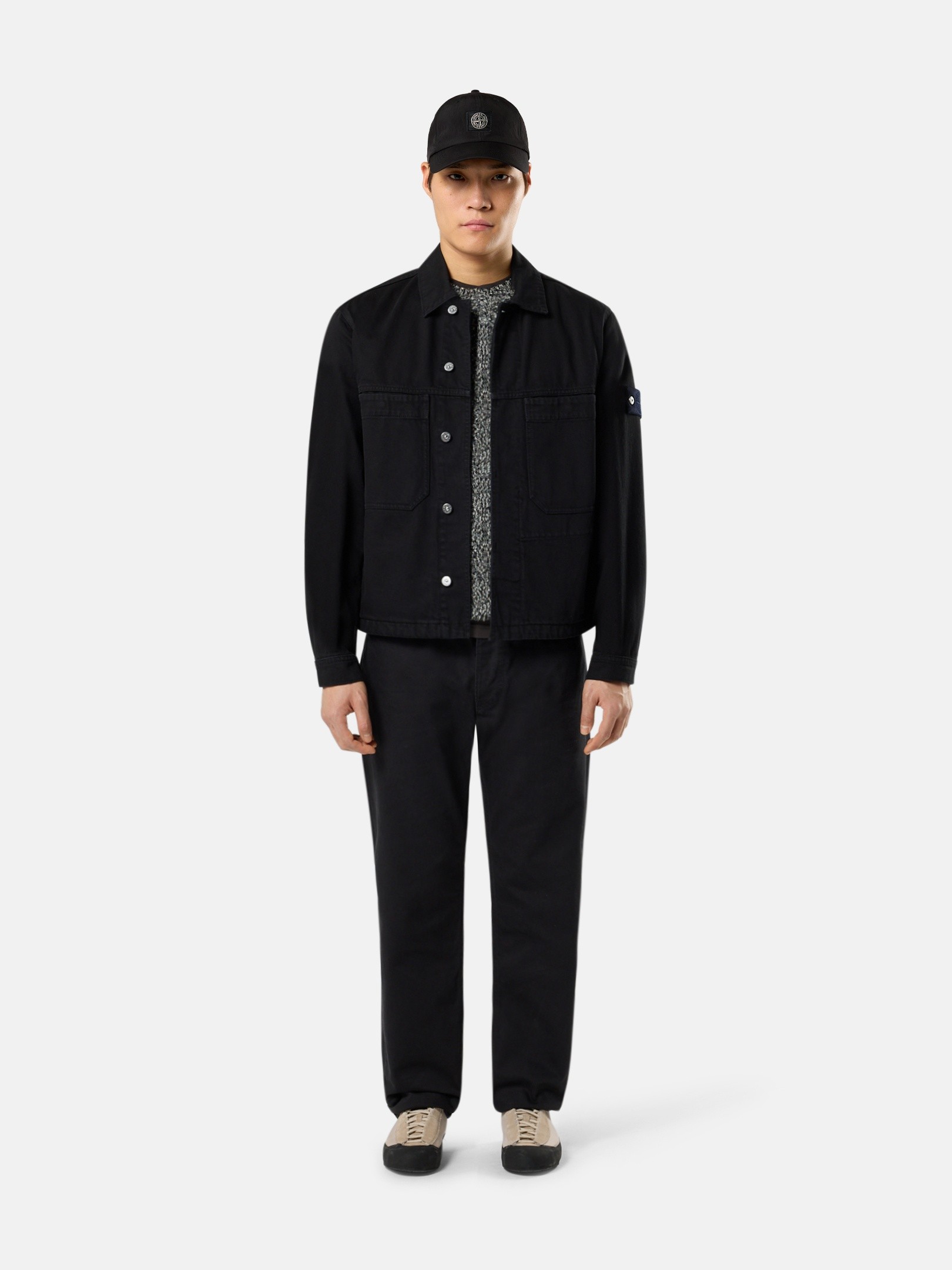Black Coach jacket with anti-drop 4100006 LIGHT BULL DENIM-TC