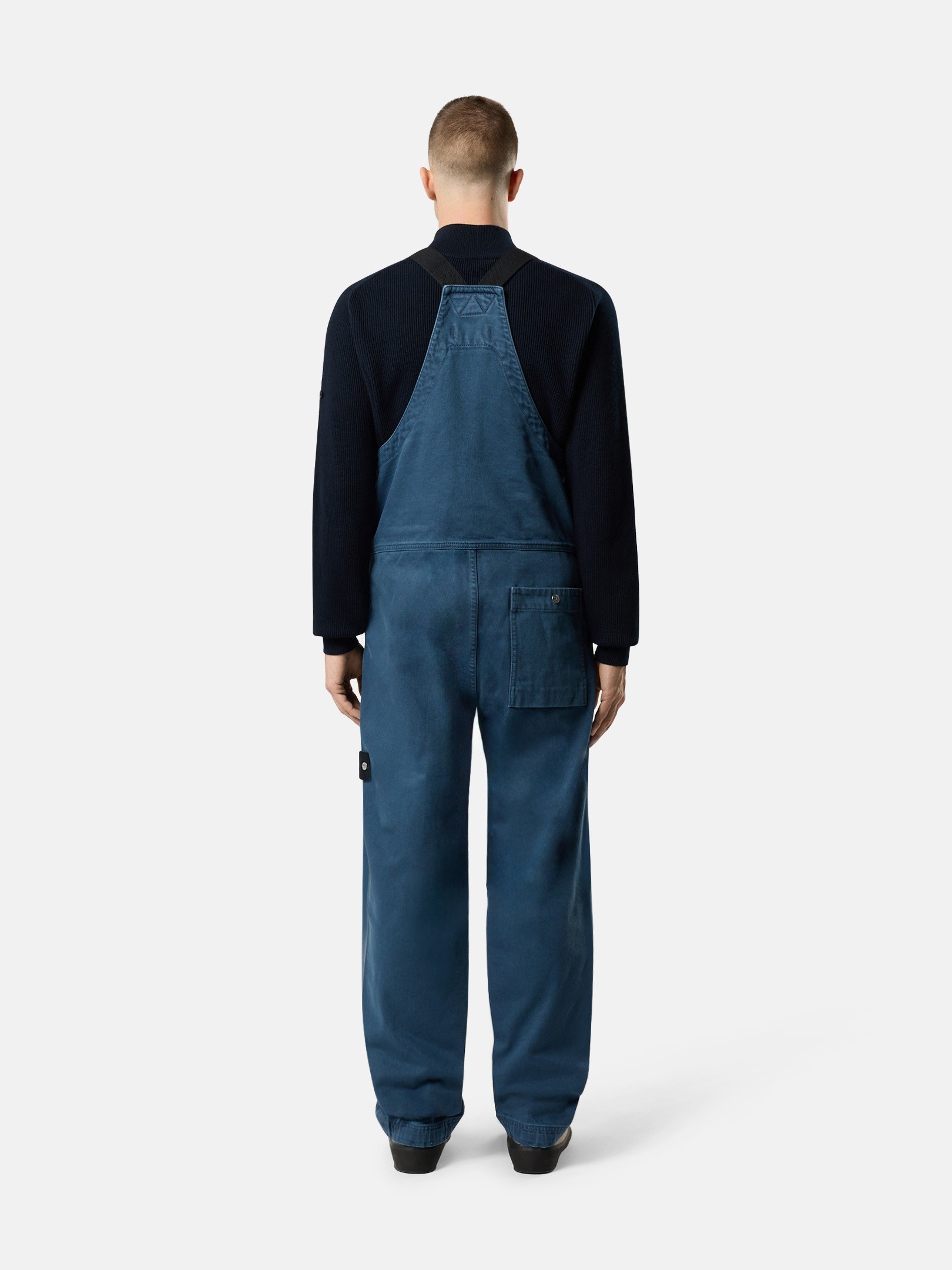 Blue Blue ミリタリーウェザー オーバーオール 3 Indigo Loose-fit overalls with pockets F100001 LIGHT BULL DENIM