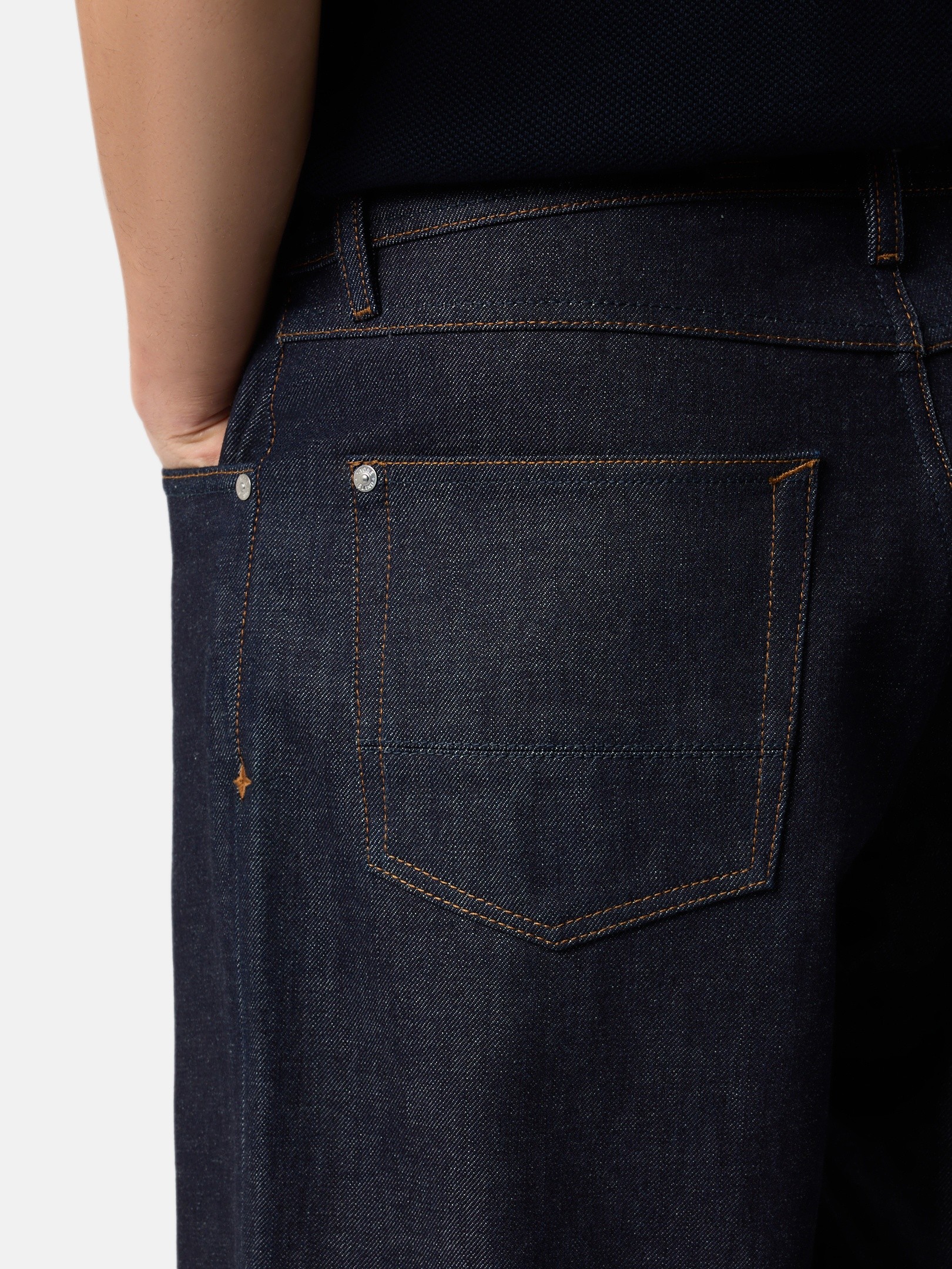 Blue Raw Loose-fit five-pocket jeans J100006 INDIGO DENIM-RAW 