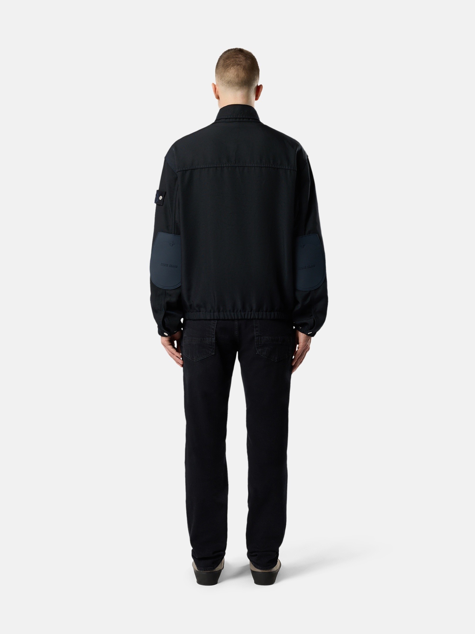 STONE ISLAND ストレッチブラックデニム J100005 Black jeans rinsed 