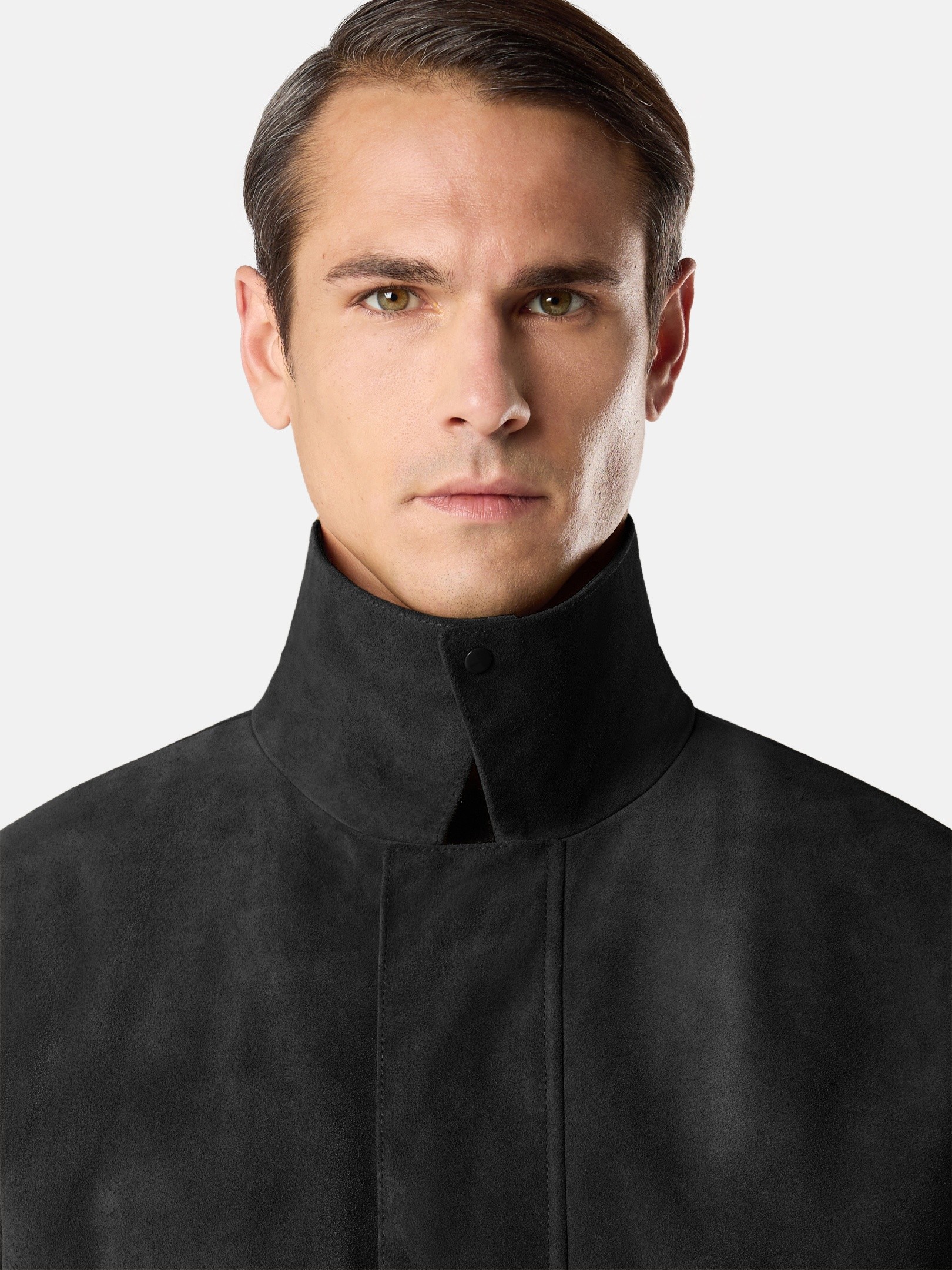 Black Stand collar jacket with durable surface 100002 SPLIT