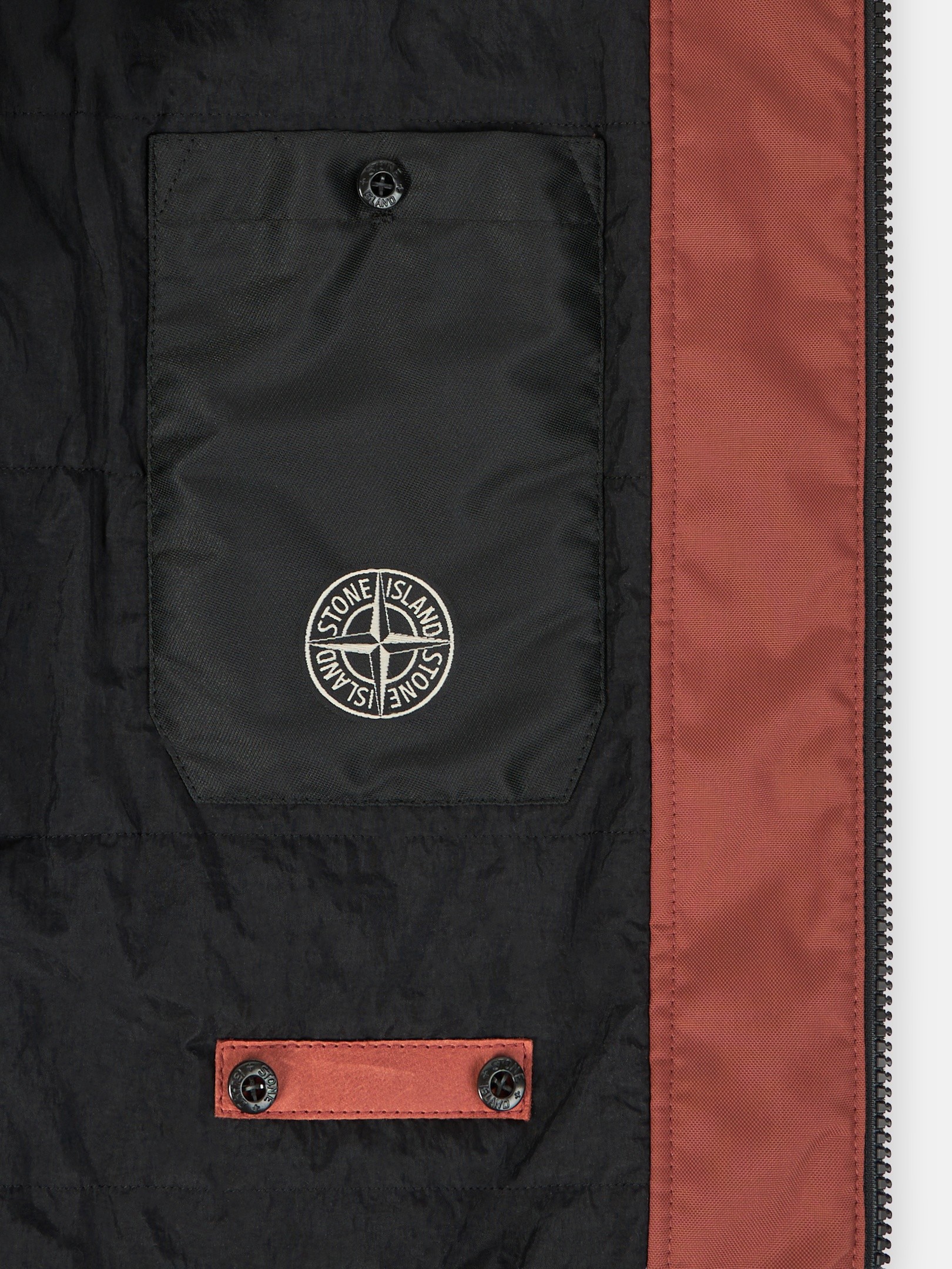 Brick Red Hooded jacket with padded lining 0100004 TEXTURED