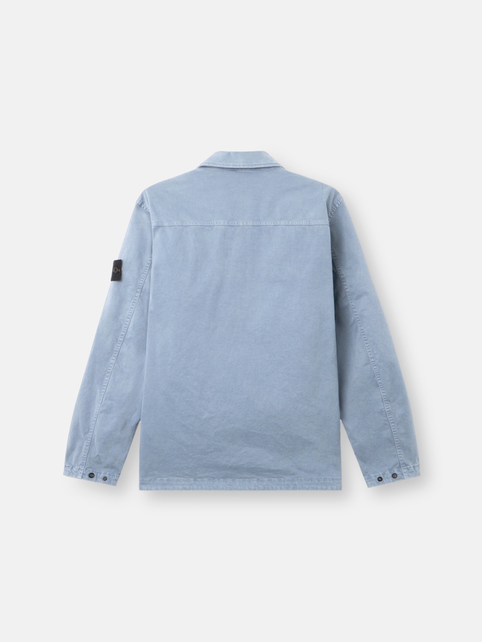 Avio Blue Regular-fit zipper-up overshirt with pocket 1200001