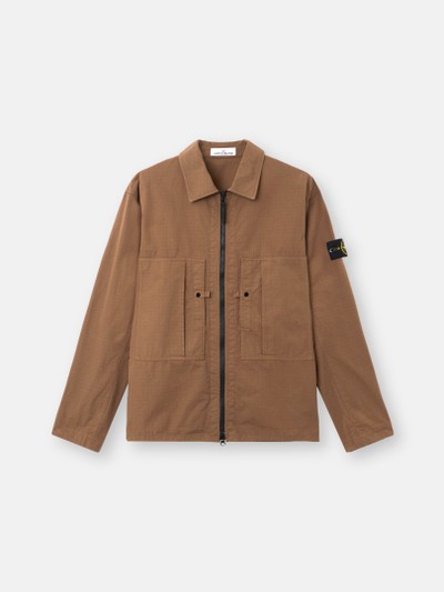 Umber Comfort-fit zipper-up overshirt with pockets 1200005