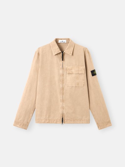 Desert Regular-fit zipper-up overshirt with pocket 1200008 BRUSHED