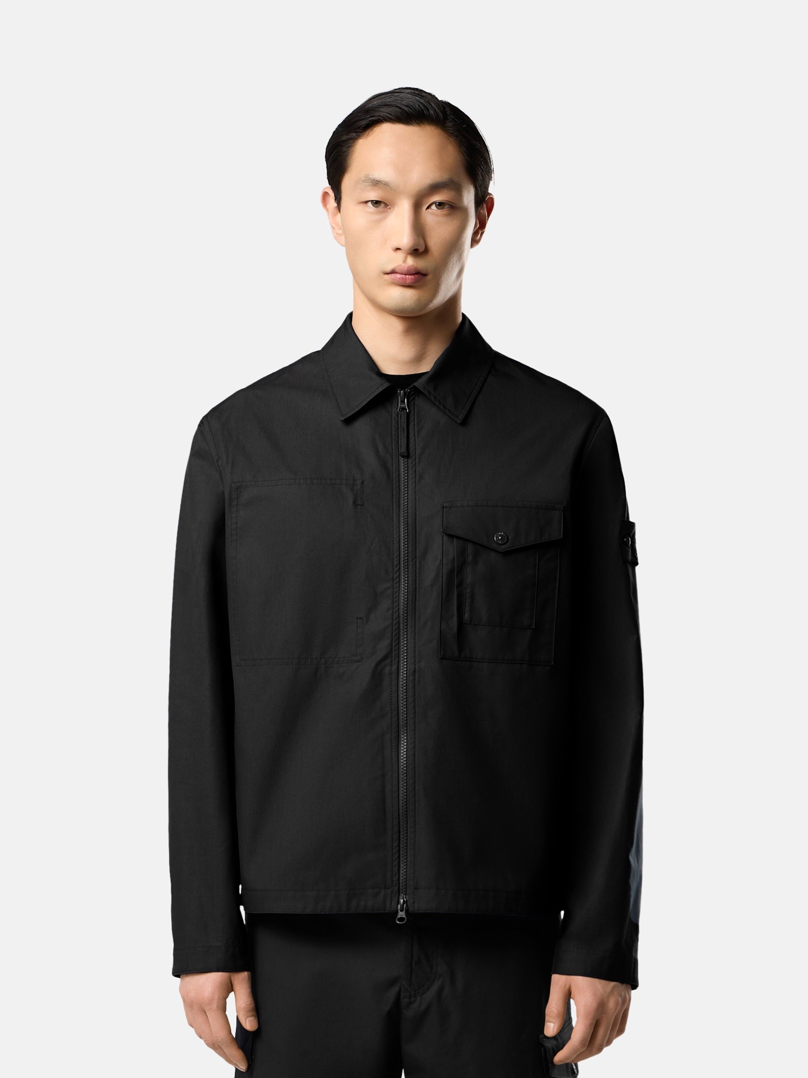 STONE  オーバーシャツ ブラック Lサイズ オーバーシャツ・シャツジャケット・メンズ | Stone Island