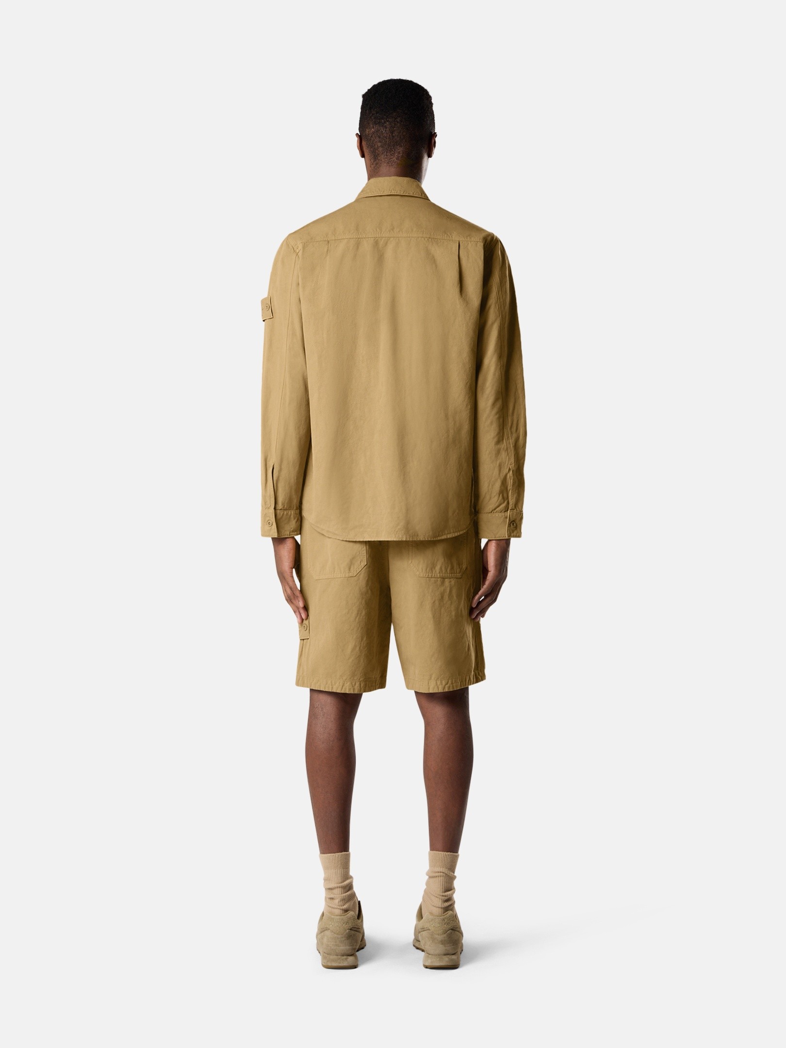 Dark Beige Regular-fit overshirt with button fastening 1200012 