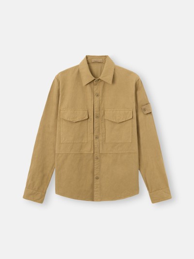 Dark Beige Regular-fit overshirt with button fastening 1200012