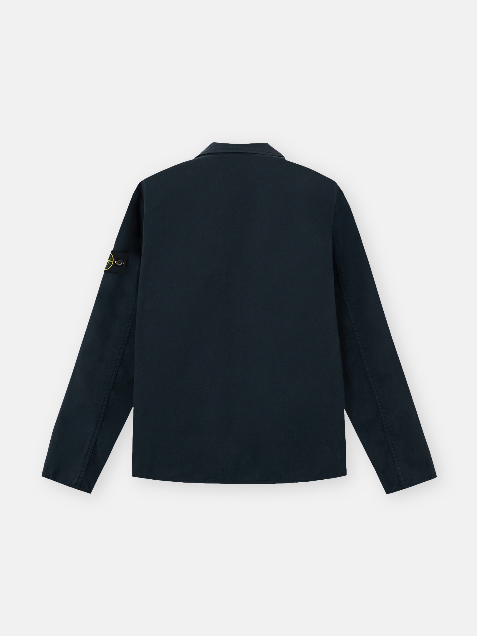 Navy Blue Regular-fit overshirt with concealed zip 1200013 STRETCH