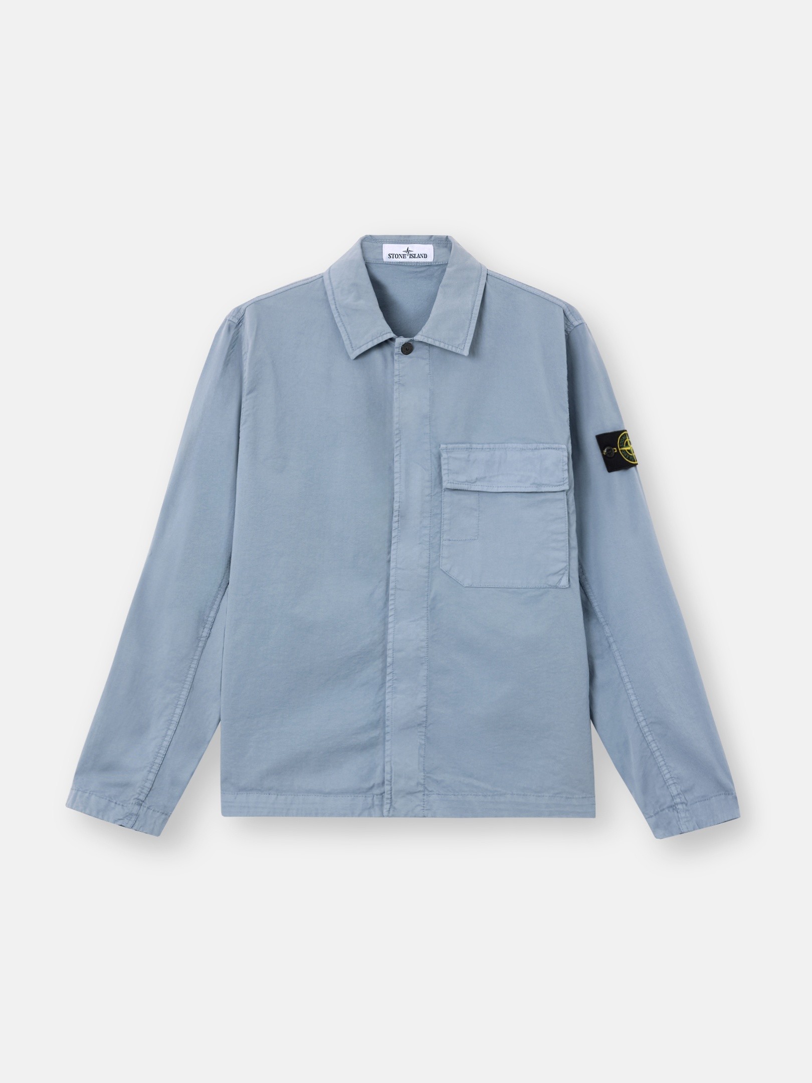 あおい Avio Blue Regular-fit overshirt with concealed zip 1200013 STRETCH