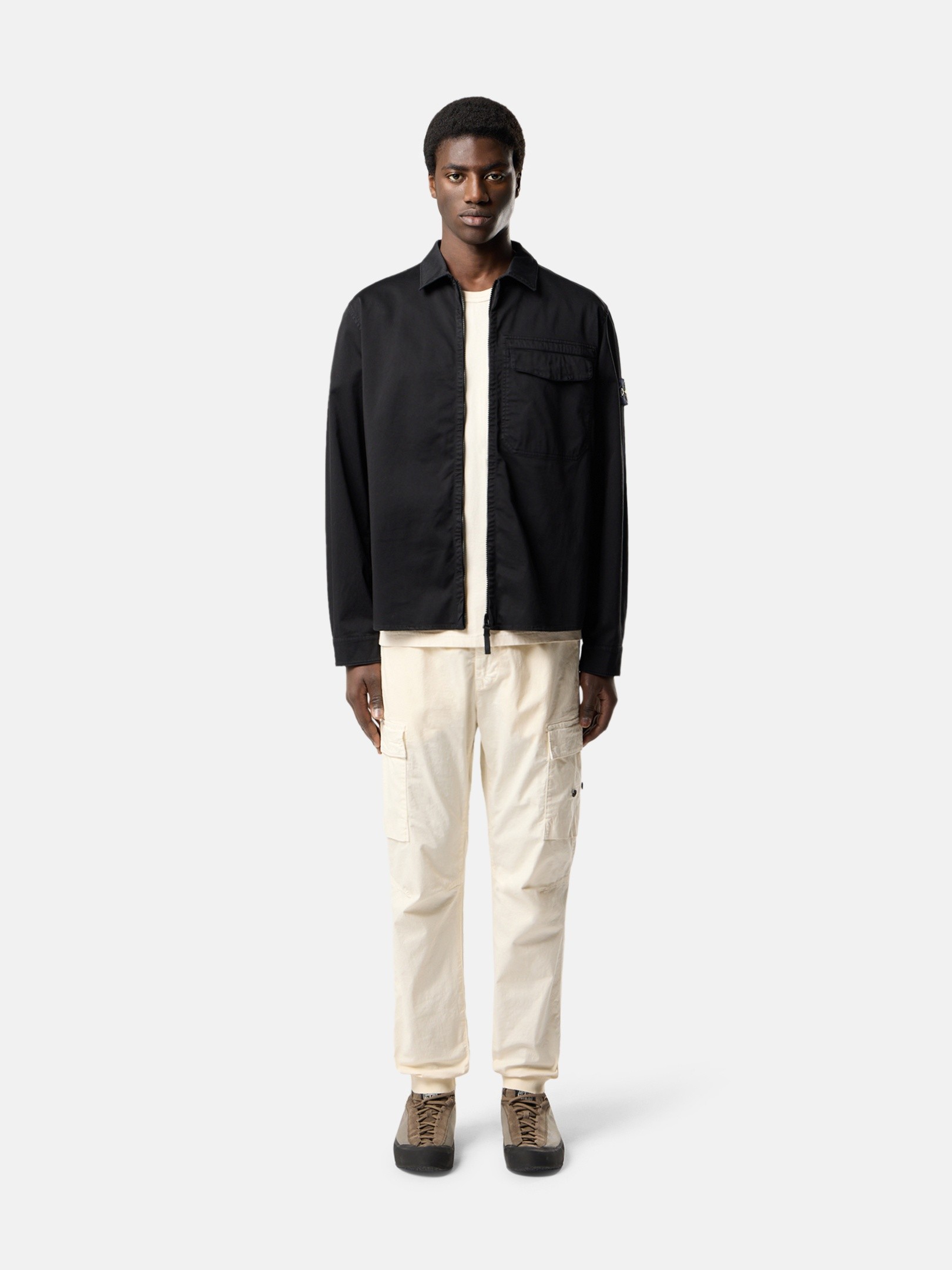STONE  ブラック ポロシャツ REGULAR メンズコットンポロ | Stone Island