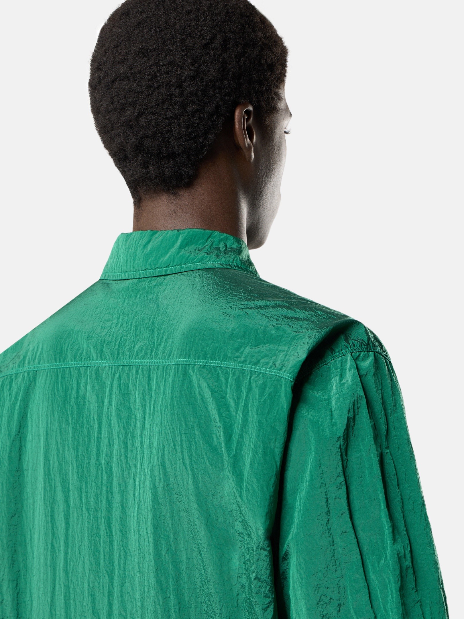 Malachite Comfort-fit short-sleeve shirt with zipper 1200028 NYLON