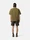 1200031 BRUSHED ORGANIC COTTON CANVAS 'OLD' EFFECT Military Green Stone Island