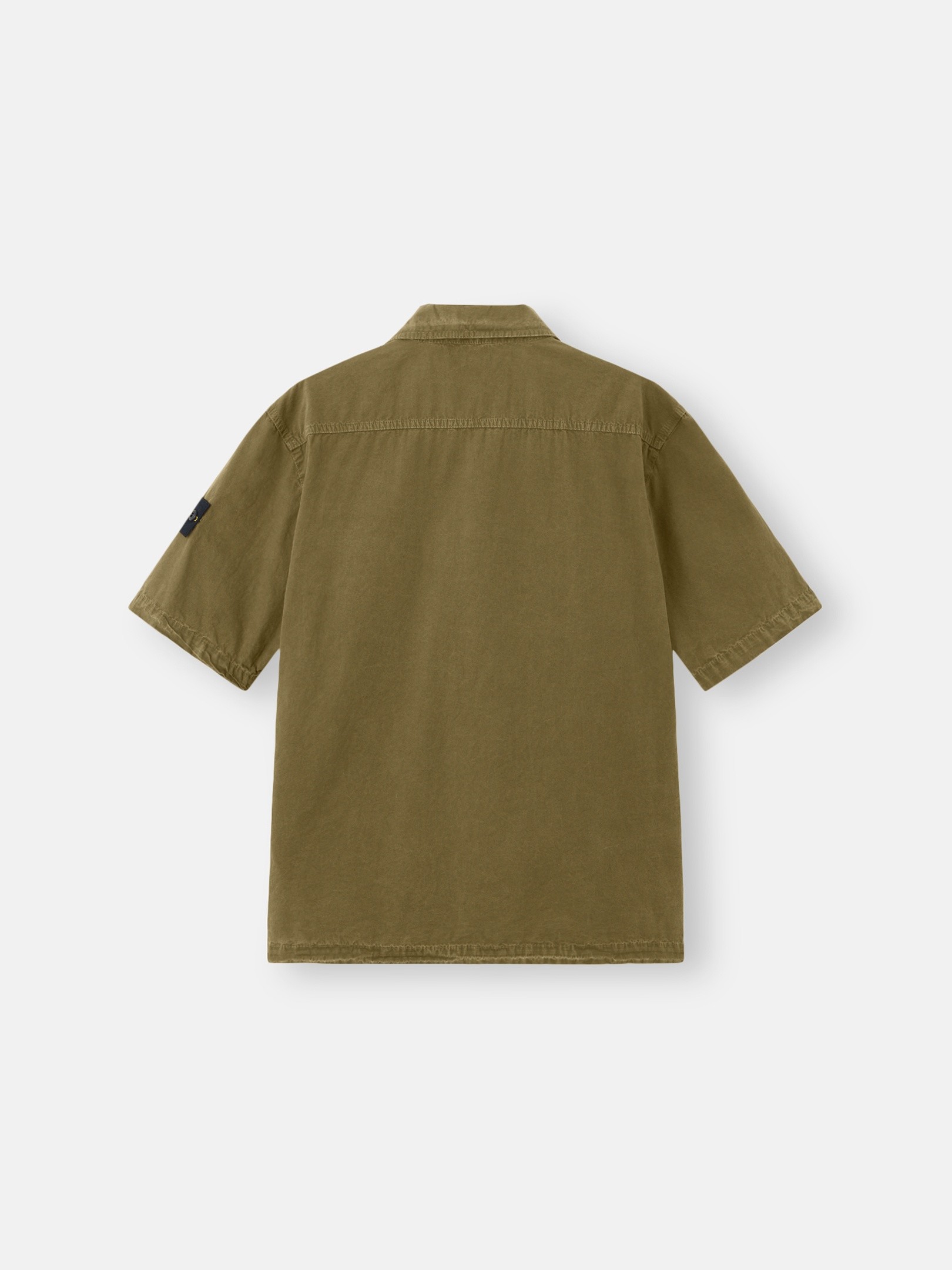 Military Green Comfort-fit short-sleeve shirt with pocket 1200031