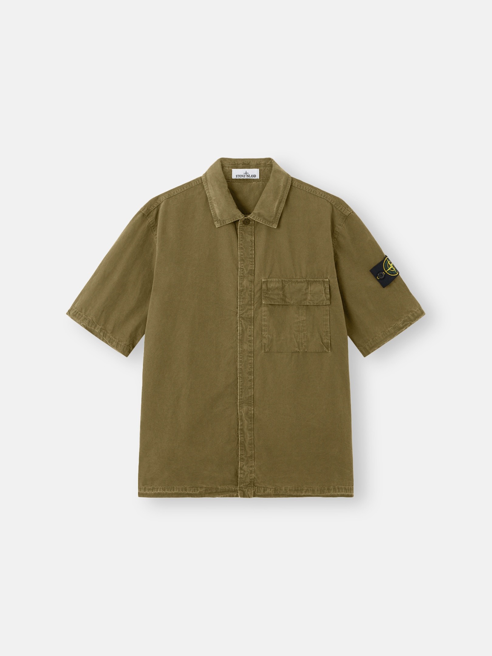1200031 Brushed Organic Cotton Canvas 'Old' Effect by Stone Island