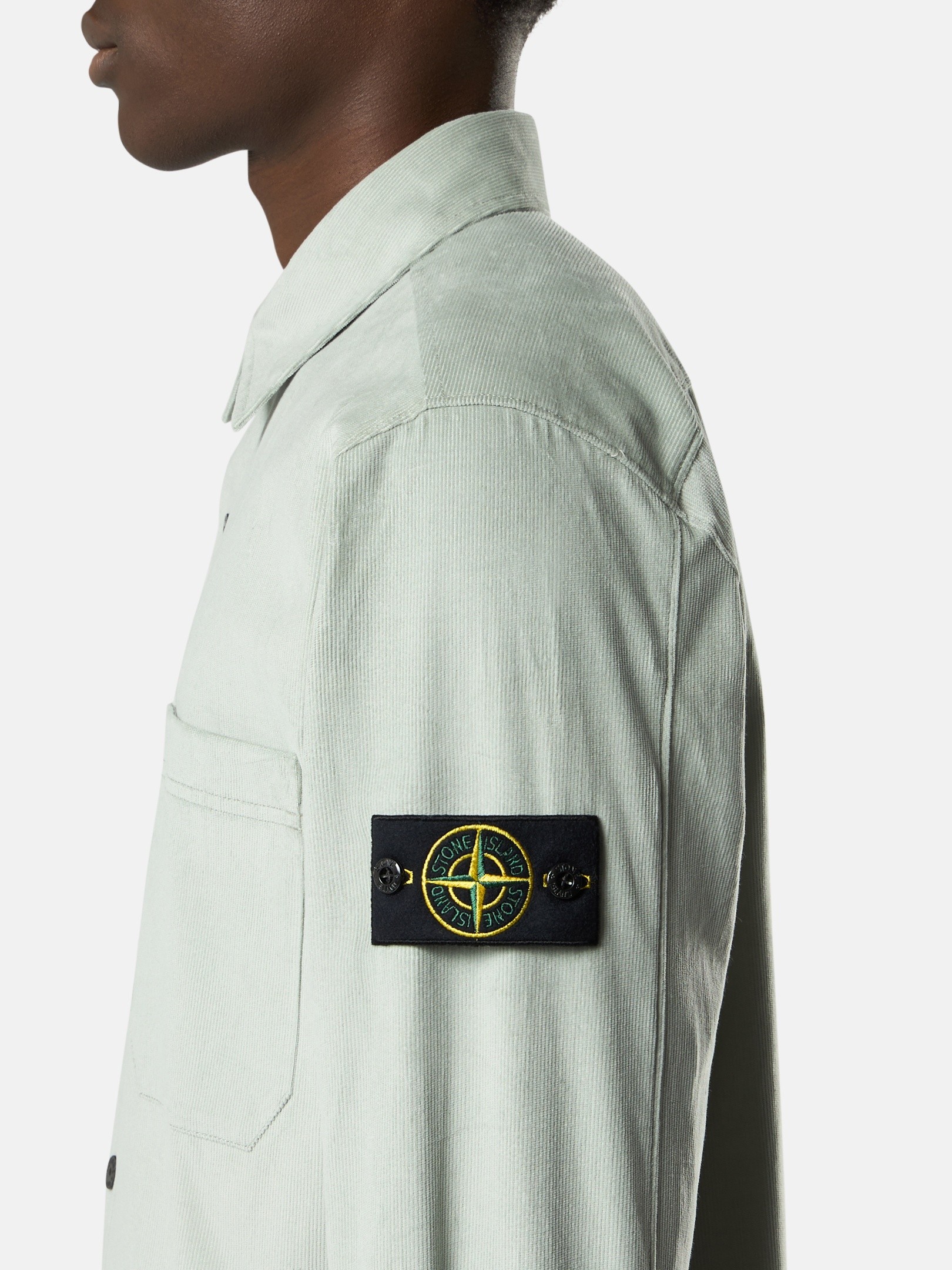 Sage Green Regular-fit overshirt with pockets 1200040 COTTON MICRO 