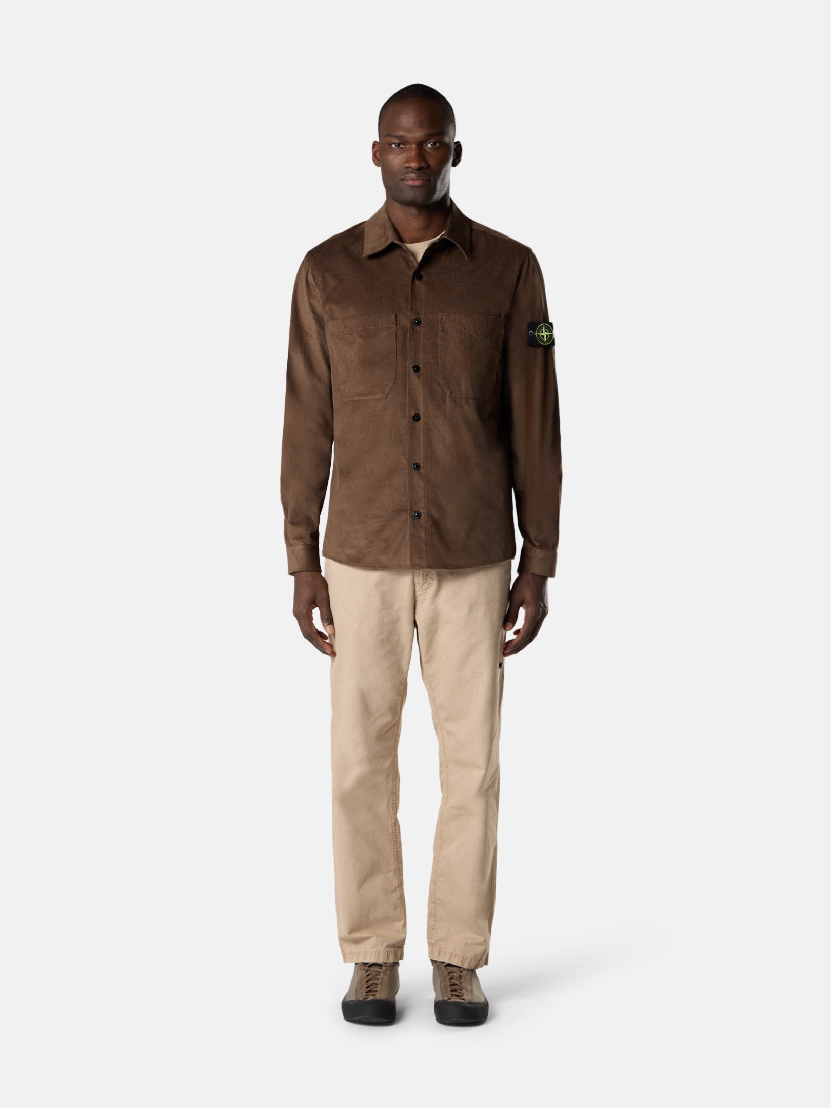 Umber Regular-fit overshirt with pockets 1200040 COTTON MICRO