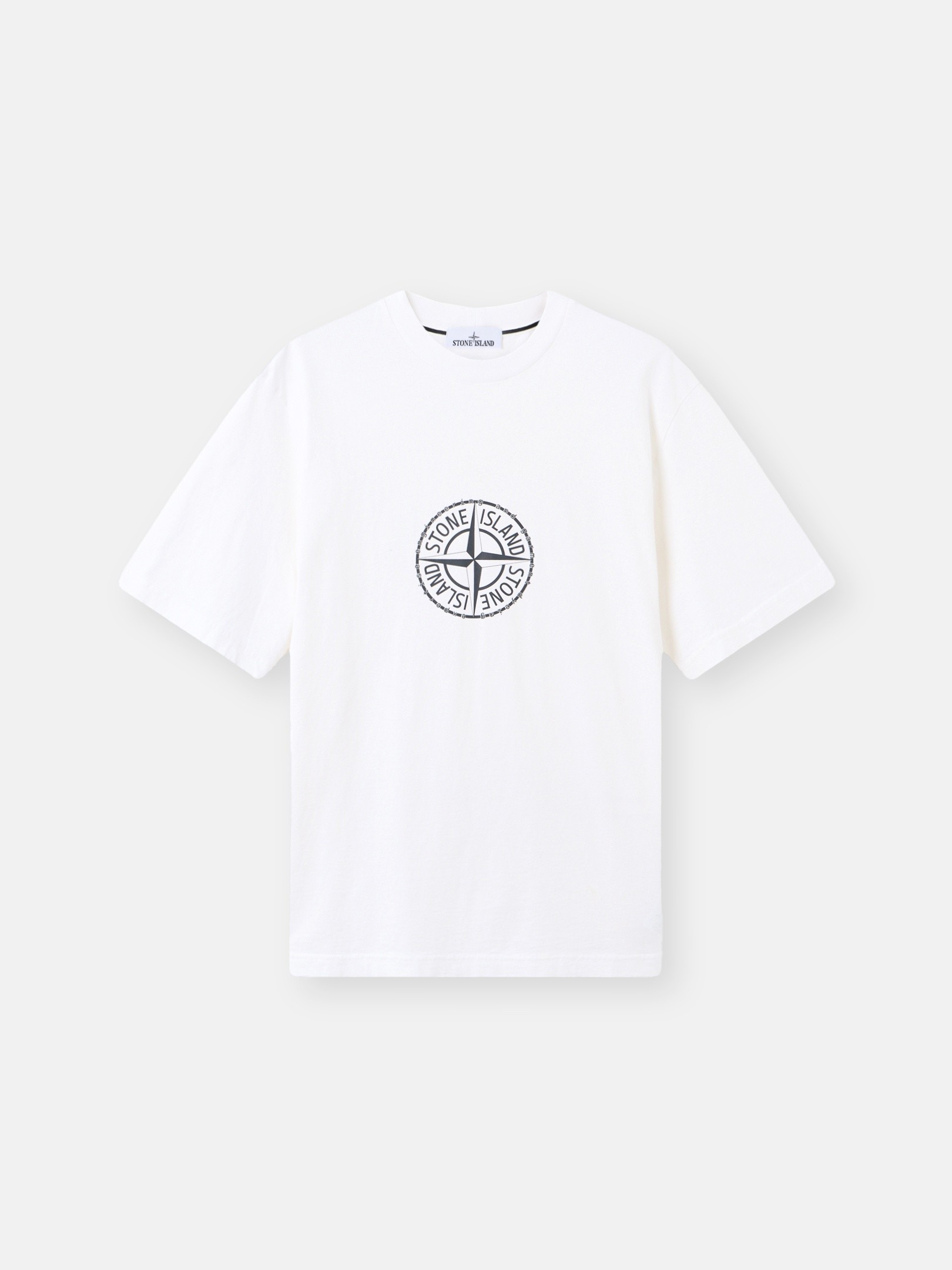 White Regular-fit T-shirt with “All Around Compass” print 2100001