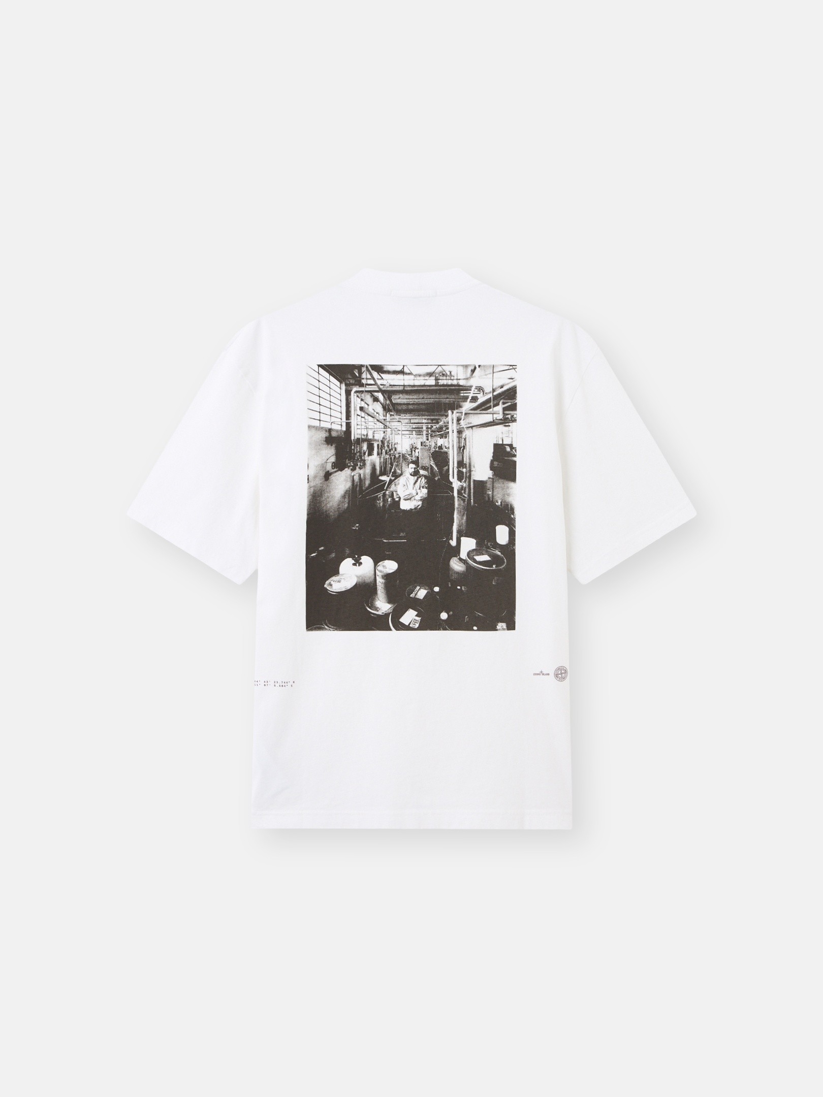 White Regular-fit T-shirt with “Carlo” print 2100001 COMBED