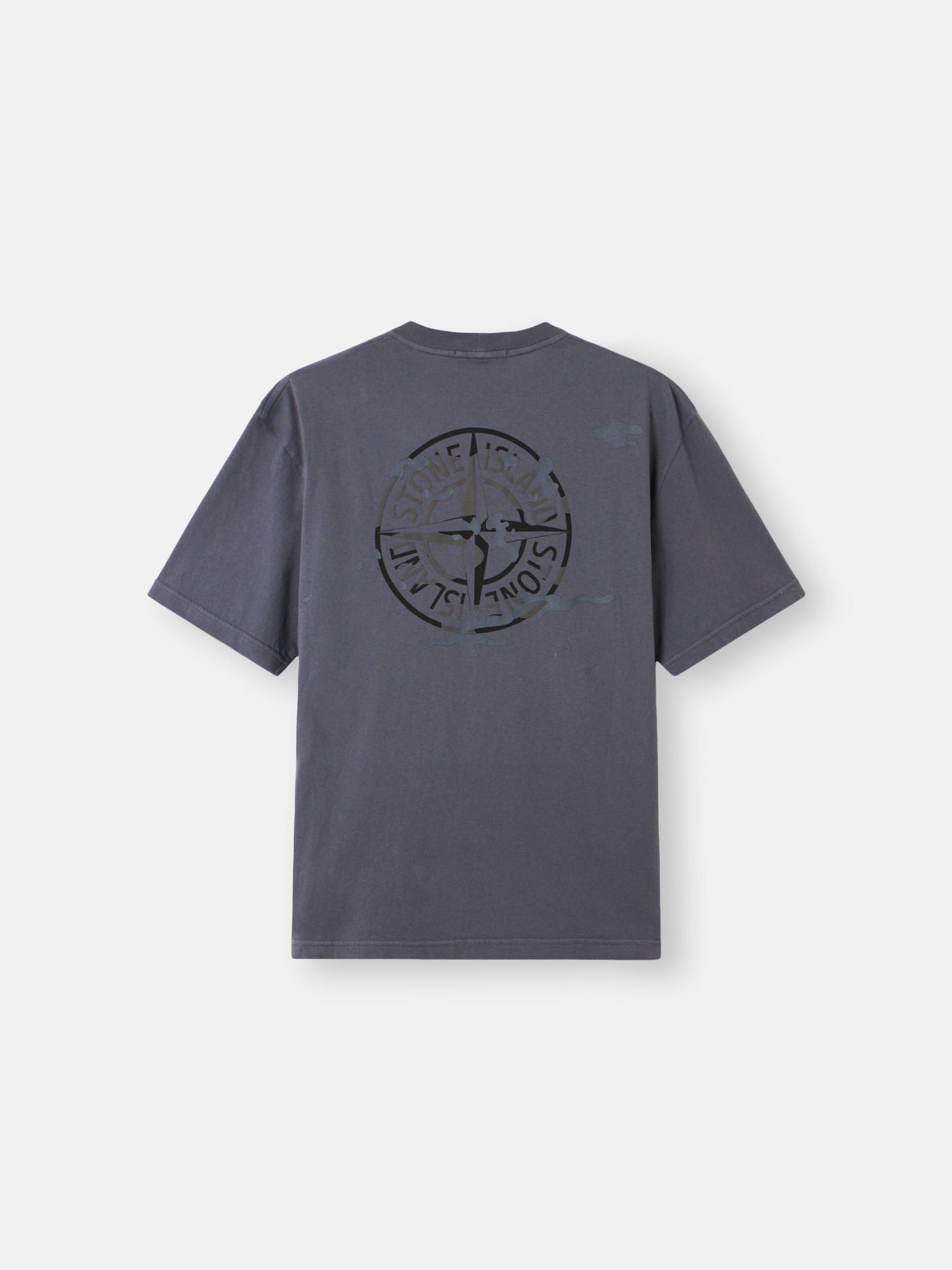 Blue Grey Regular-fit T-shirt with “Camo Compass” print 2100001