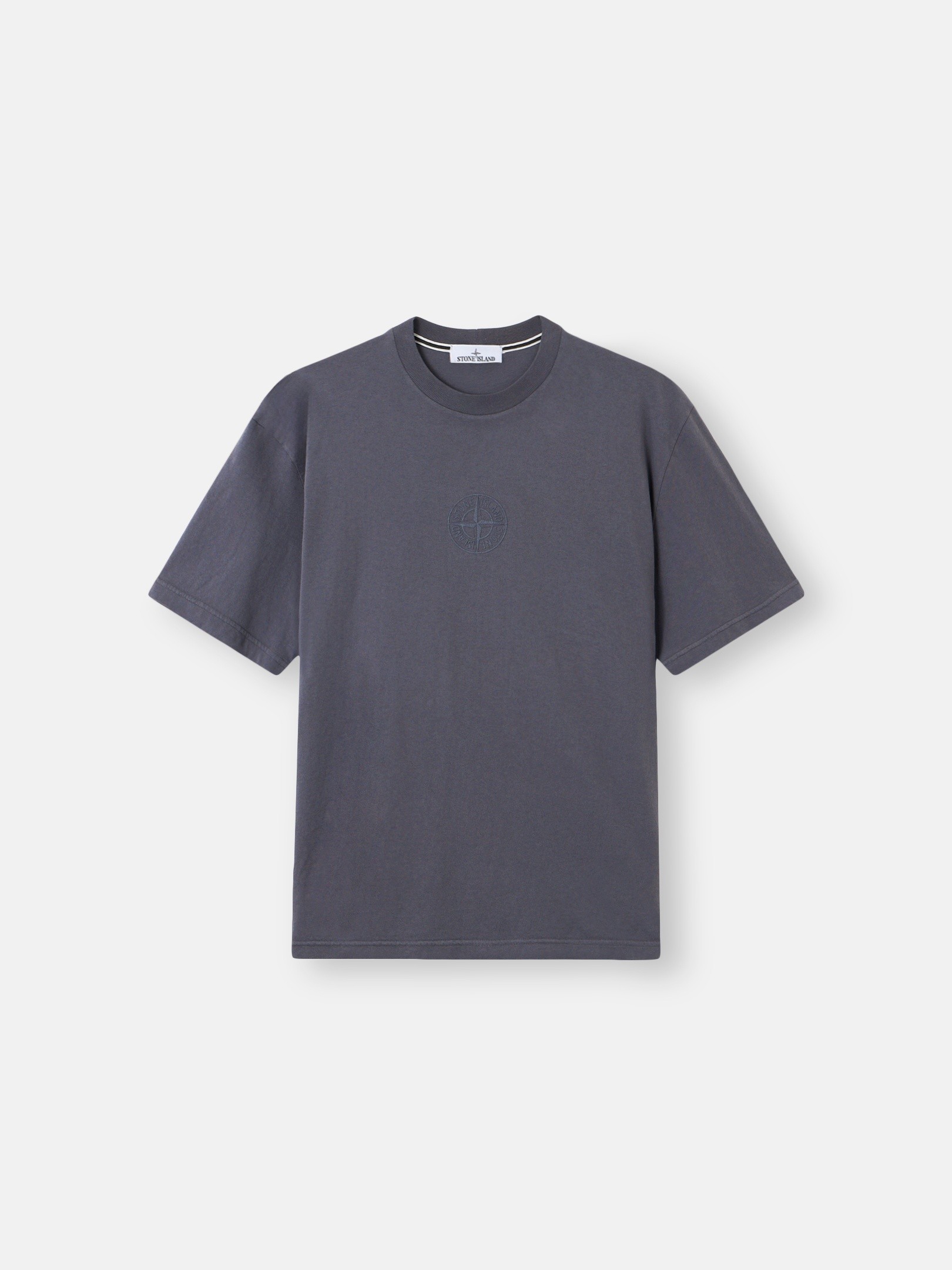 Blue Grey Regular-fit T-shirt with “Camo Compass” print 2100001