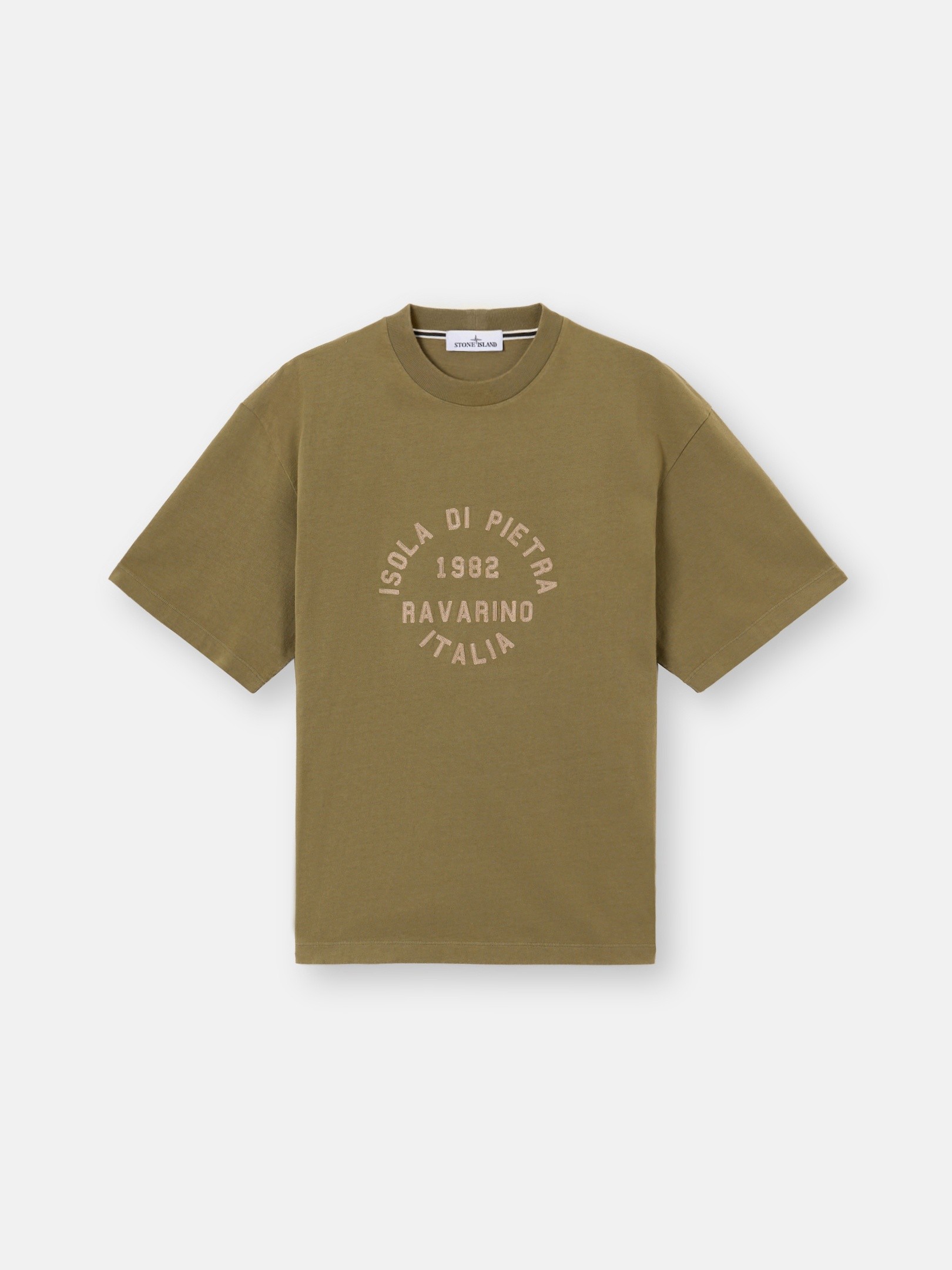 Military Green Regular-fit T-shirt with 
