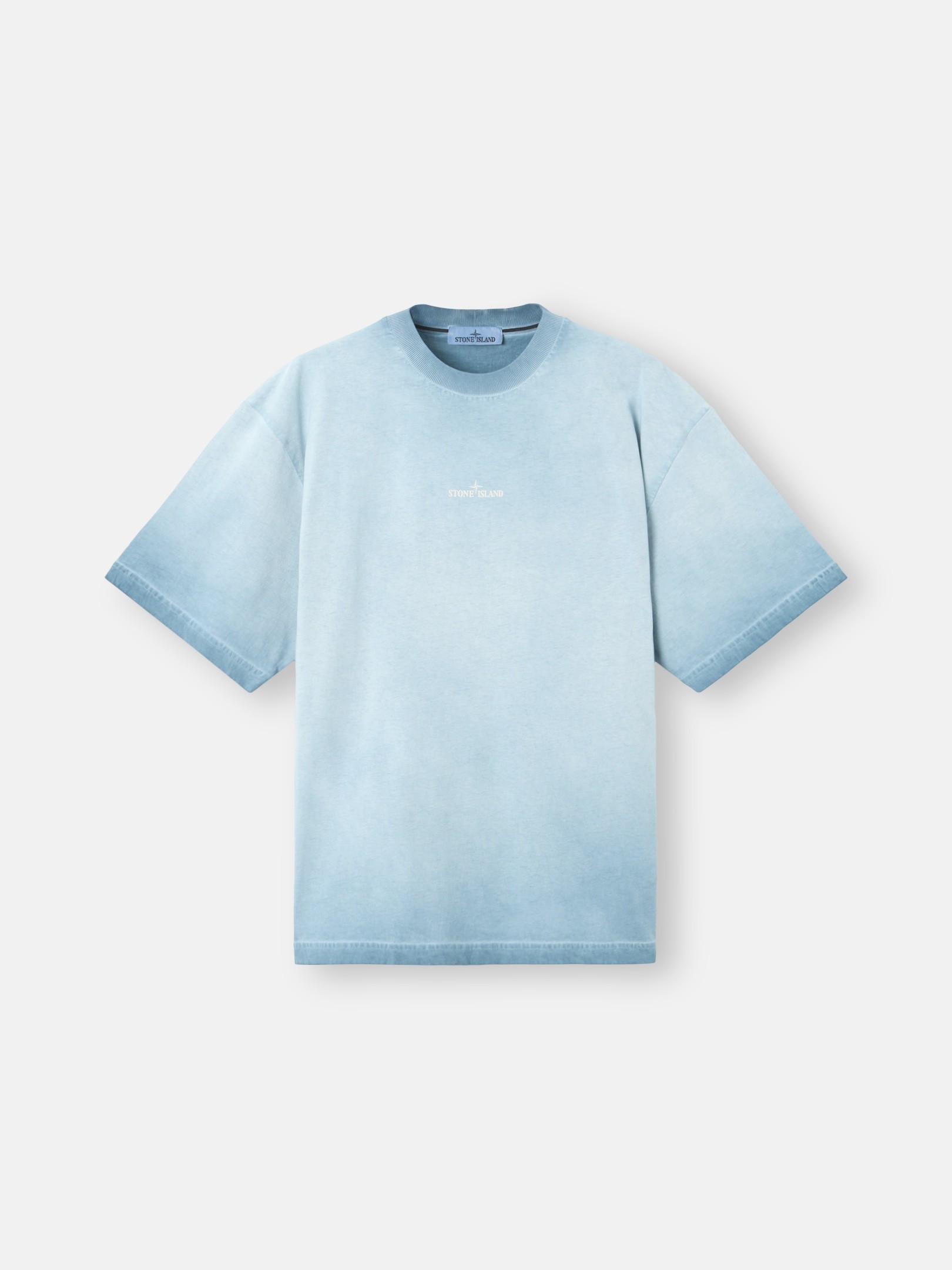 Dust Blue Regular-fit T-shirt with 'Erosion' print 2100002 COMBED