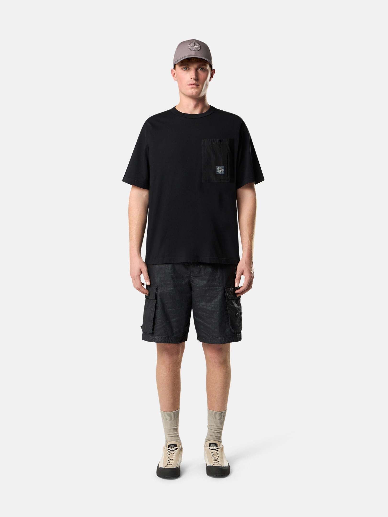 Black Regular-fit T-shirt with chest pocket 2100004 COMBED ORGANIC