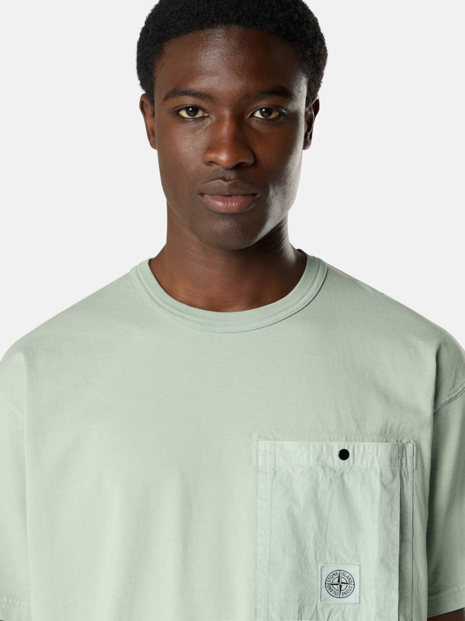 セージグリーン レギュラーフィット Tシャツ チェストポケット 2100004