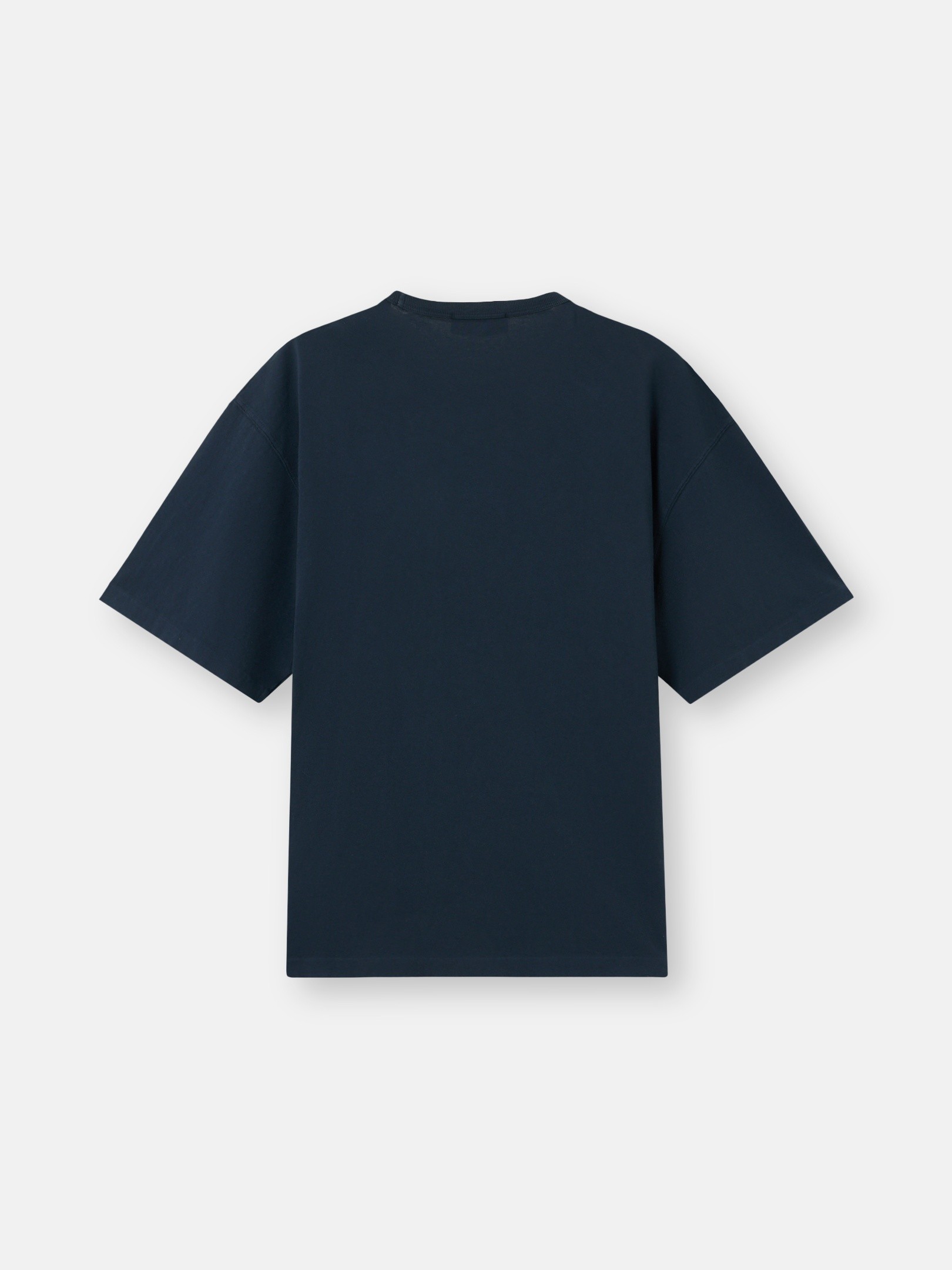 Navy Blue Regular-fit T-shirt with logo embroidery 2100006 ORGANIC