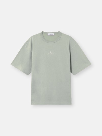 Sage Green Regular-fit T-shirt with logo embroidery 2100006