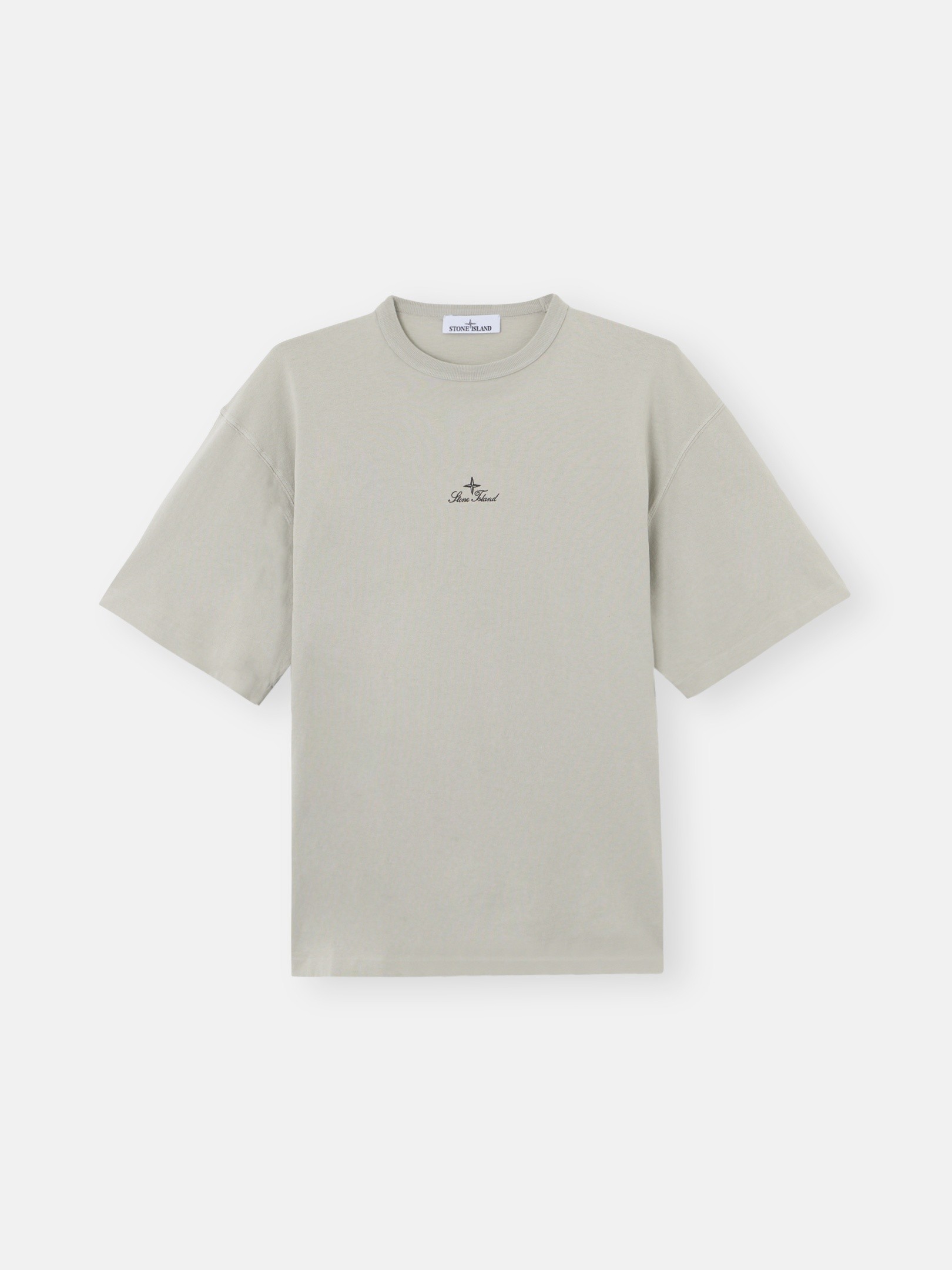 パールグレー レギュラーフィット Tシャツ ロゴ刺繍 2100006 ORGANIC