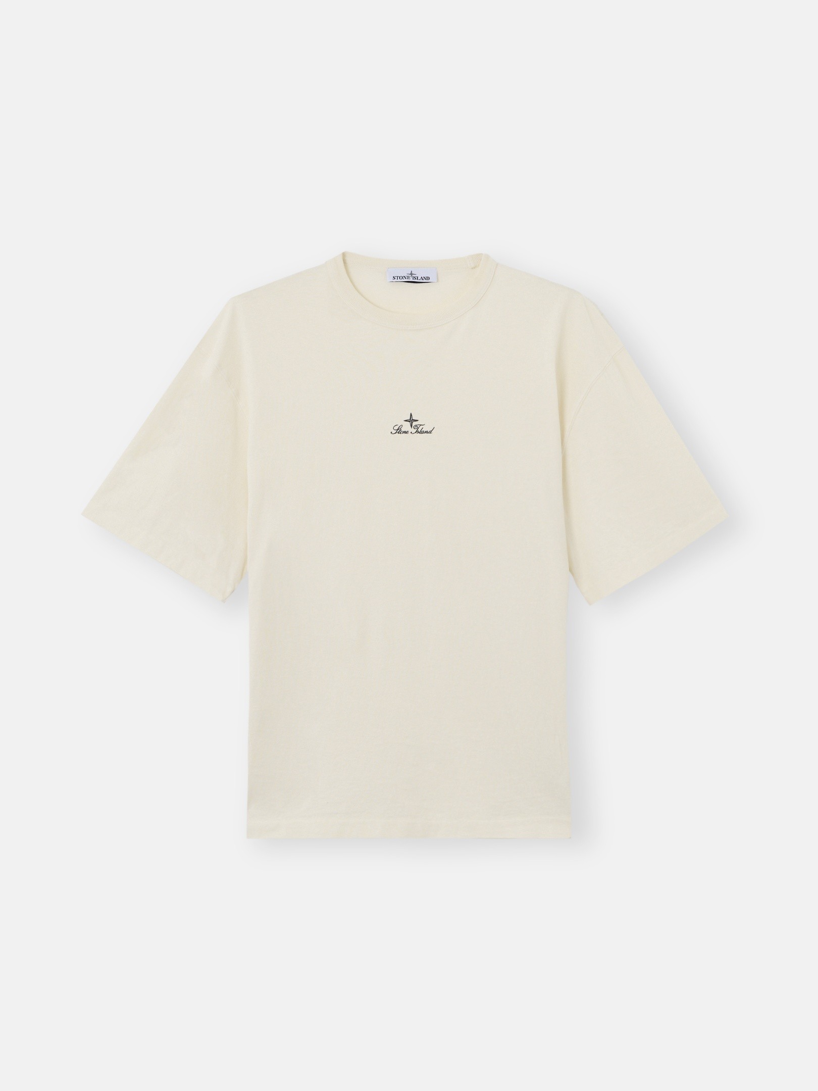 Ivory Regular-fit T-shirt with logo embroidery 2100006 ORGANIC