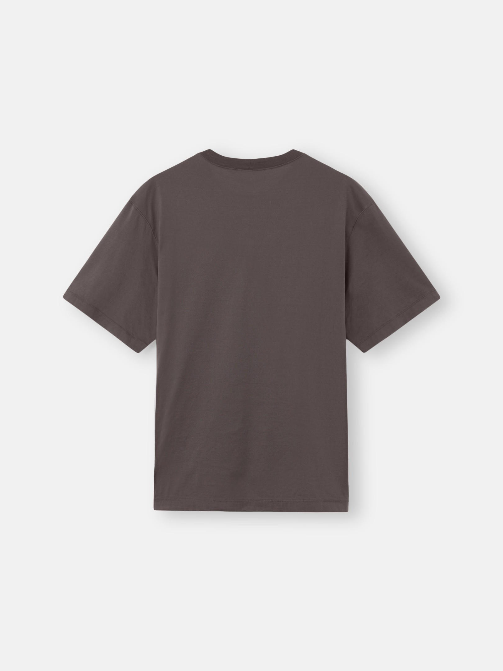 チャコールグレー レギュラーフィット Tシャツ オーバーロックシーム