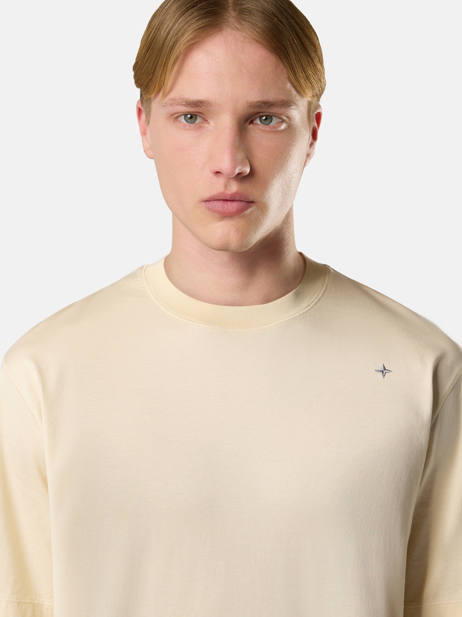 お得で楽しいネット StoneIsland コットントレーナー クリームS 【公式 