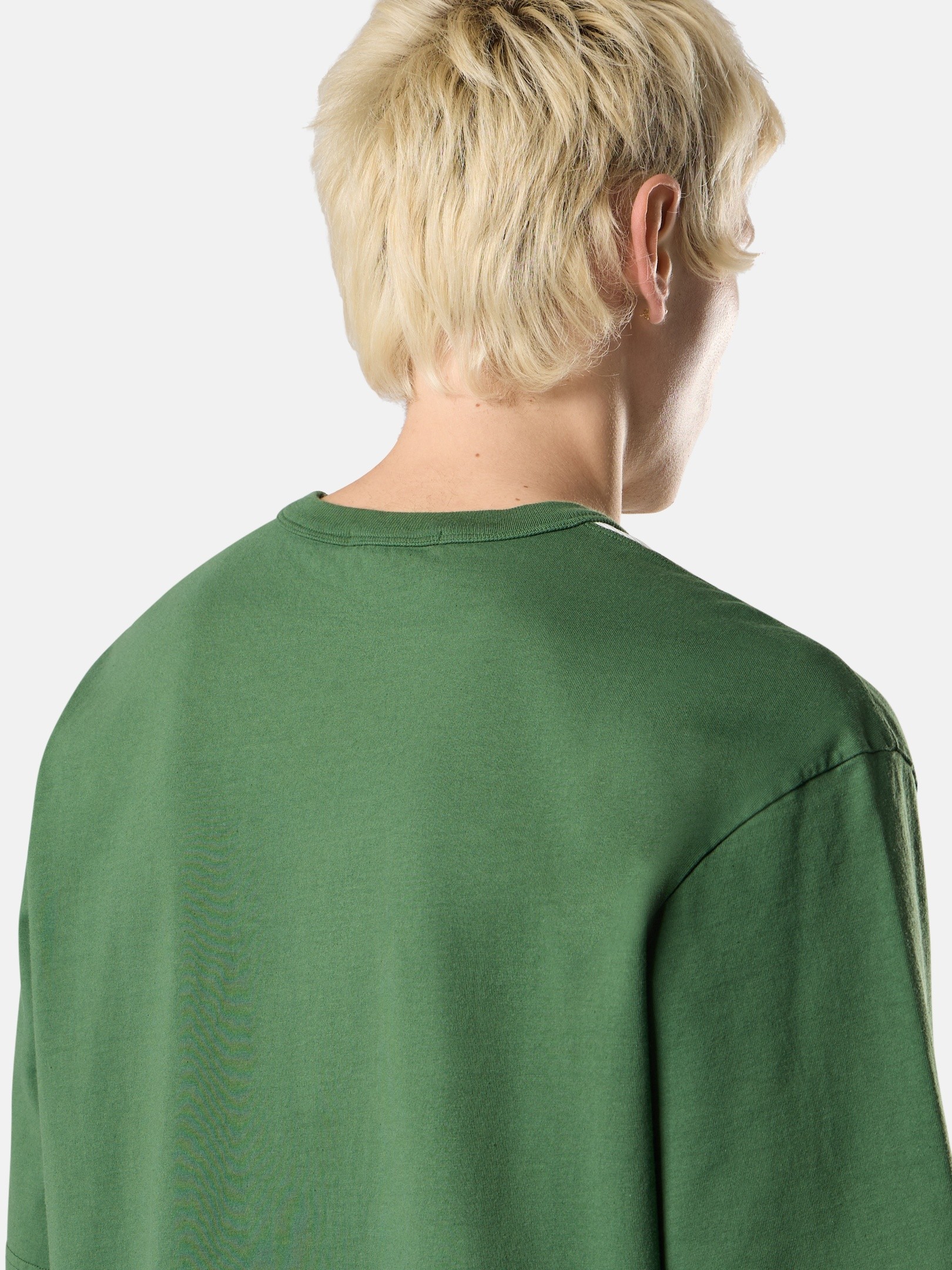 Quartz Green Oversized-fit T-shirt with Stone Island Marina print