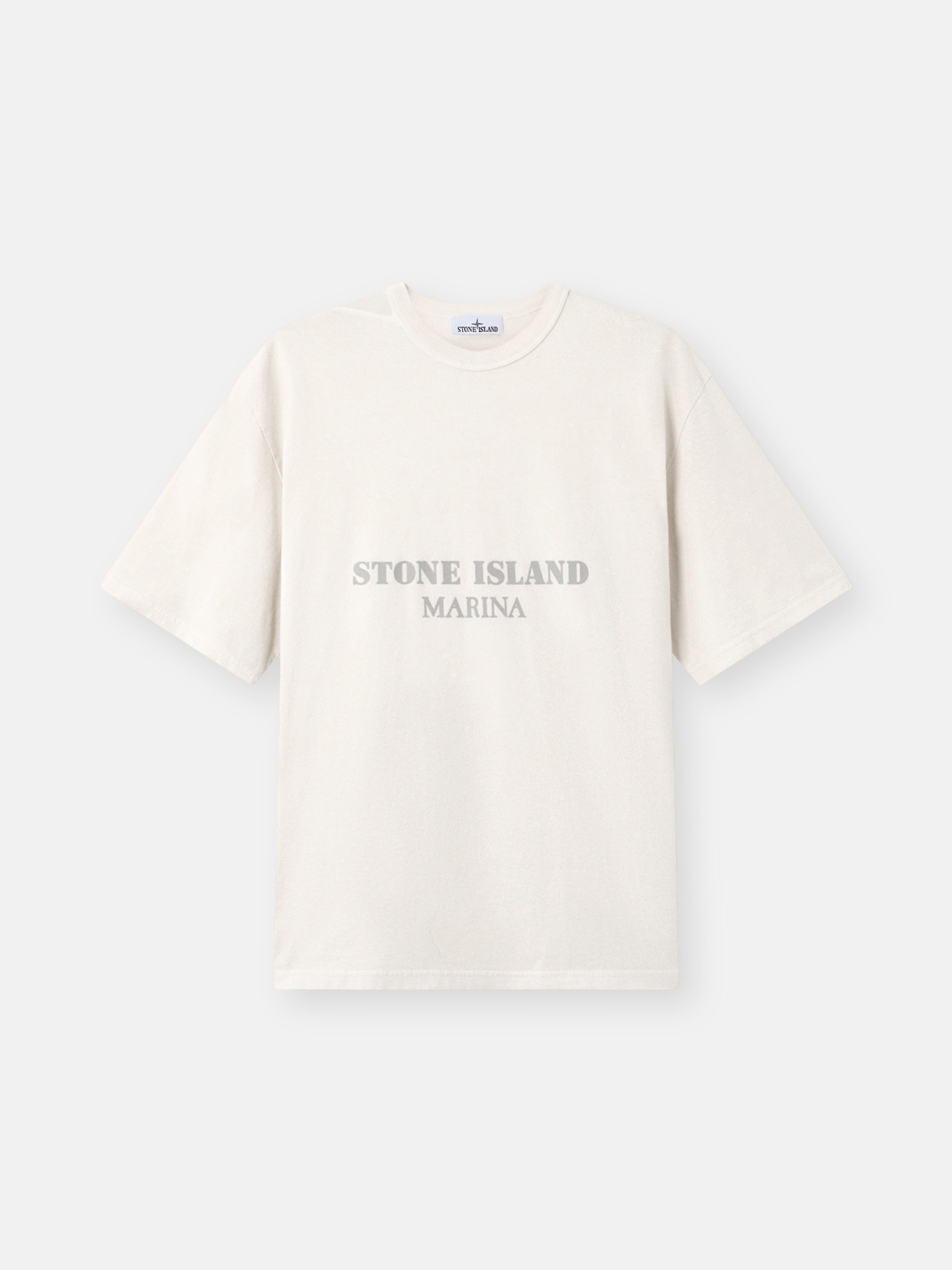 アイボリー オーバーサイズフィット Tシャツ Stone Island Marina