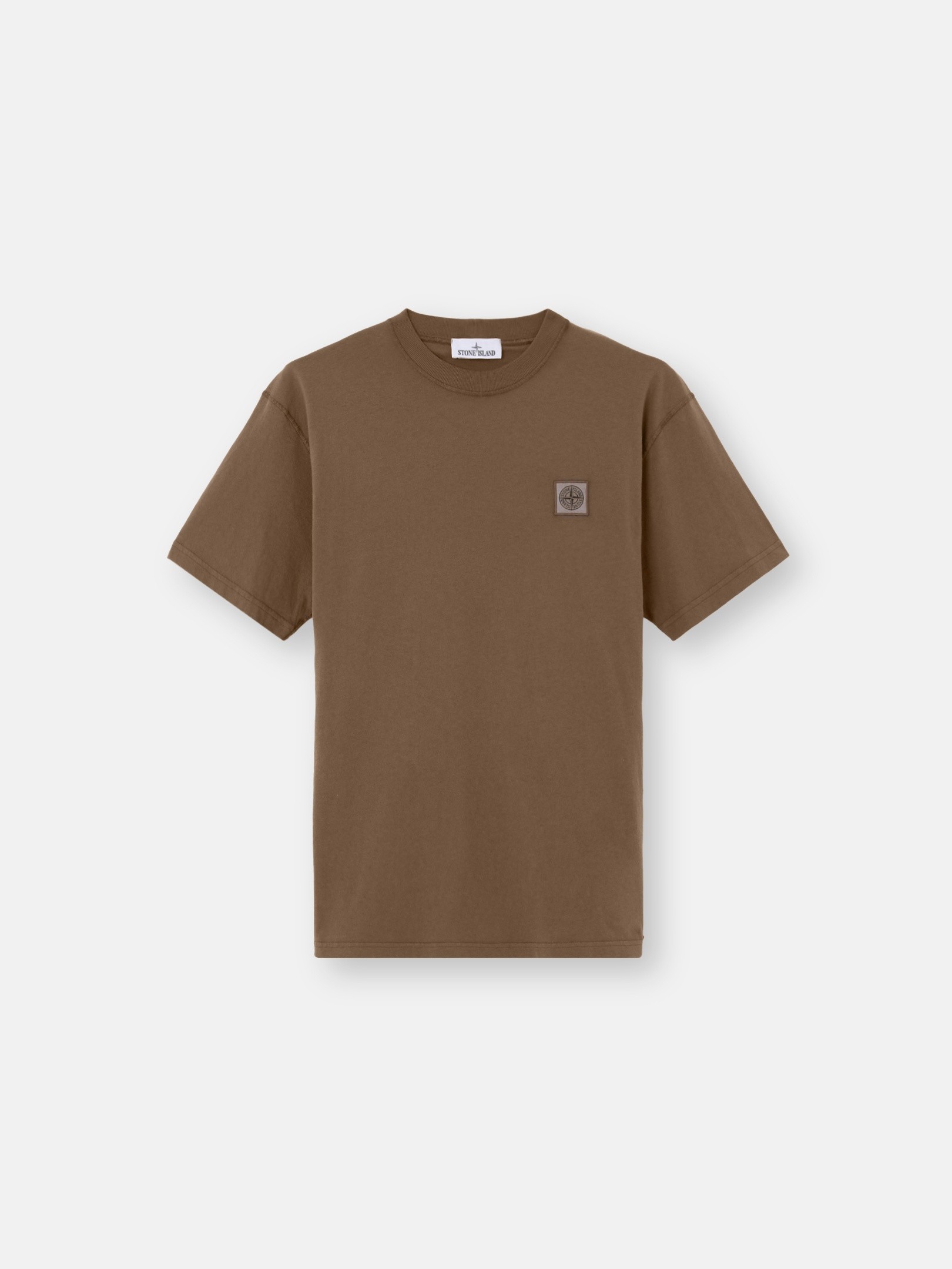 Umber Slim-fit T-shirt with Compass patch 2100026 ORGANIC COTTON