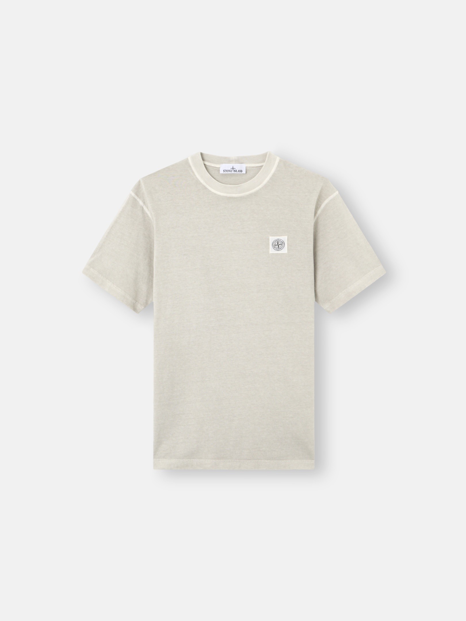 パールグレー スリムフィット Tシャツ Compassパッチ 2100026 ORGANIC